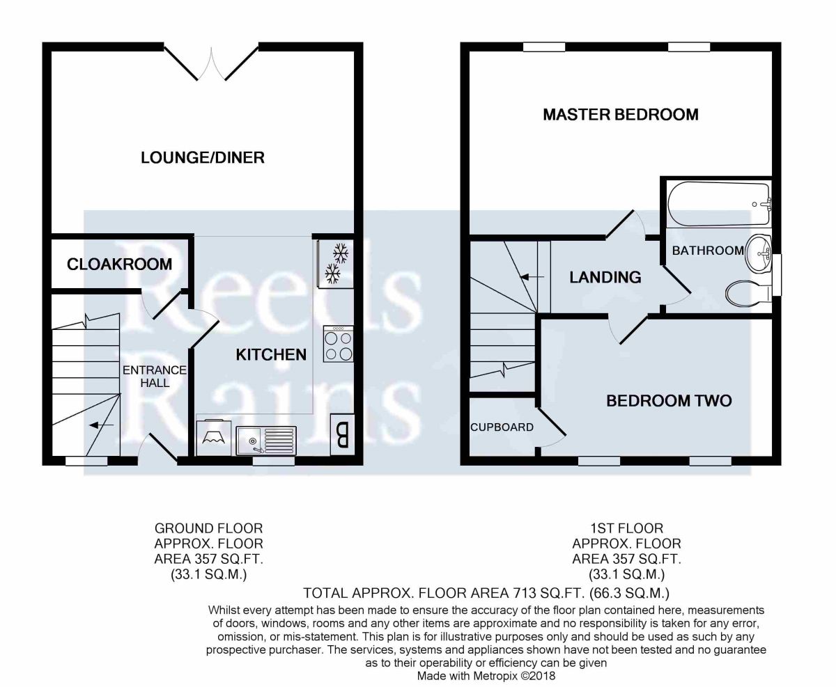 2 Bedrooms Terraced house to rent in Chaffinch Close, Walderslade, Chatham ME5