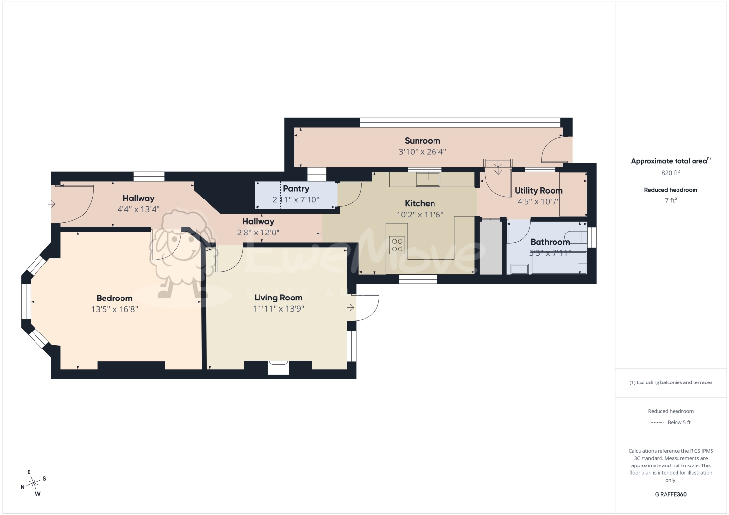 Flat 1, 17 Limes Road, Folkestone floorplan