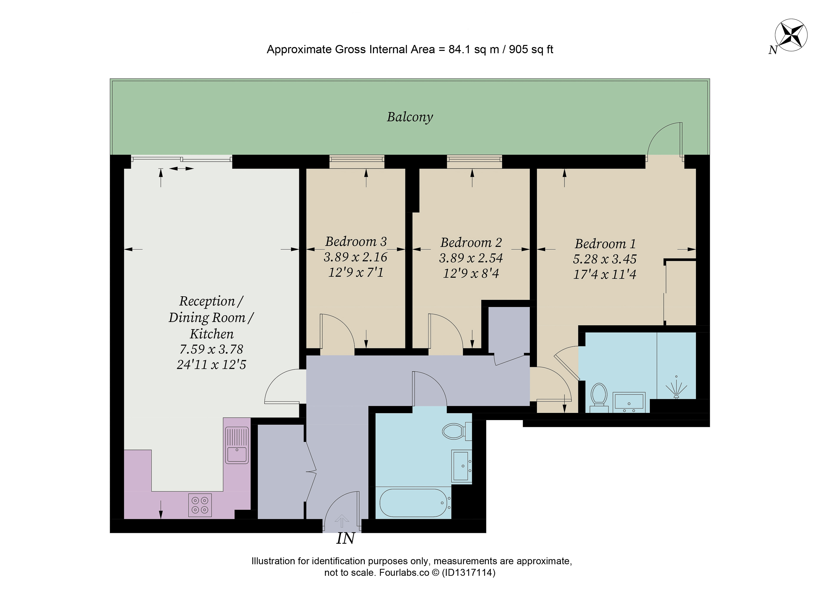 Flat 602, Great Eastern Court, 2, Springham Walk, London floorplan