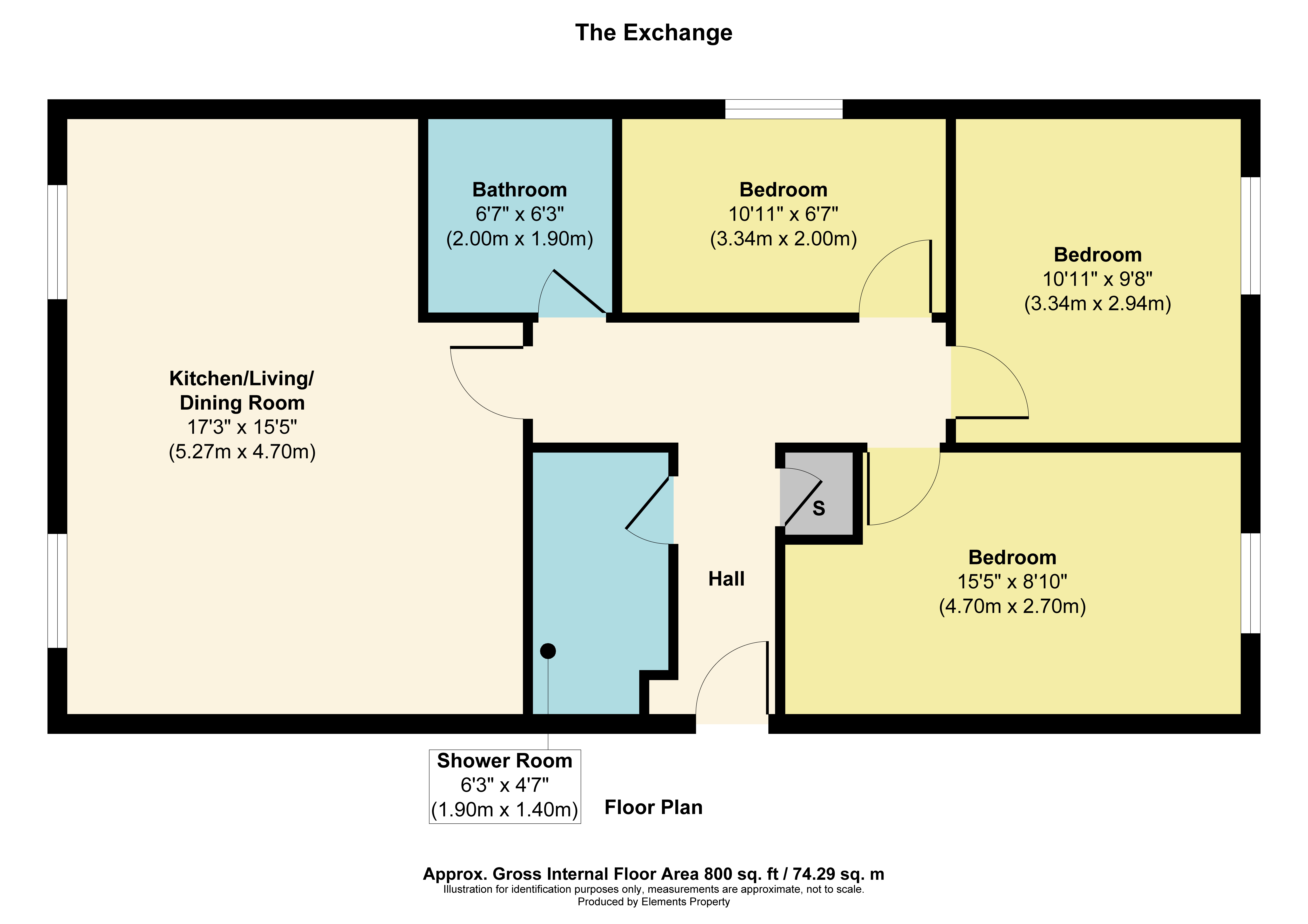 Flat 128, The Exchange, Preston floorplan