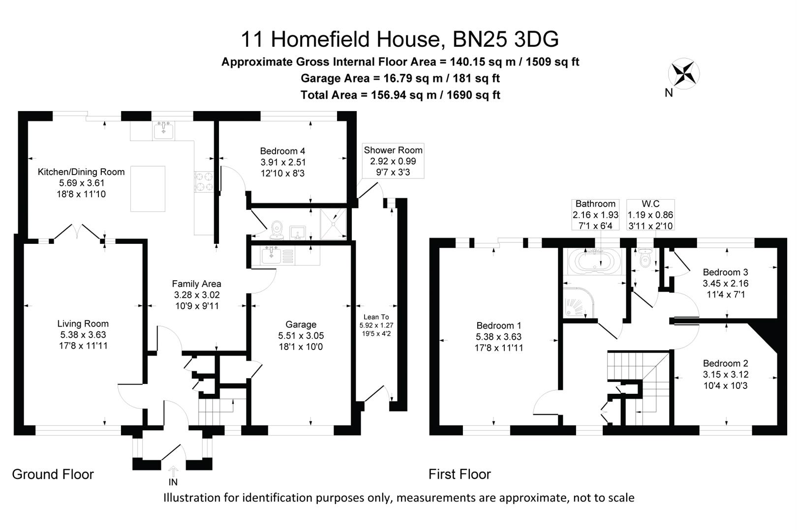 11, Homefield Road, Seaford floorplan