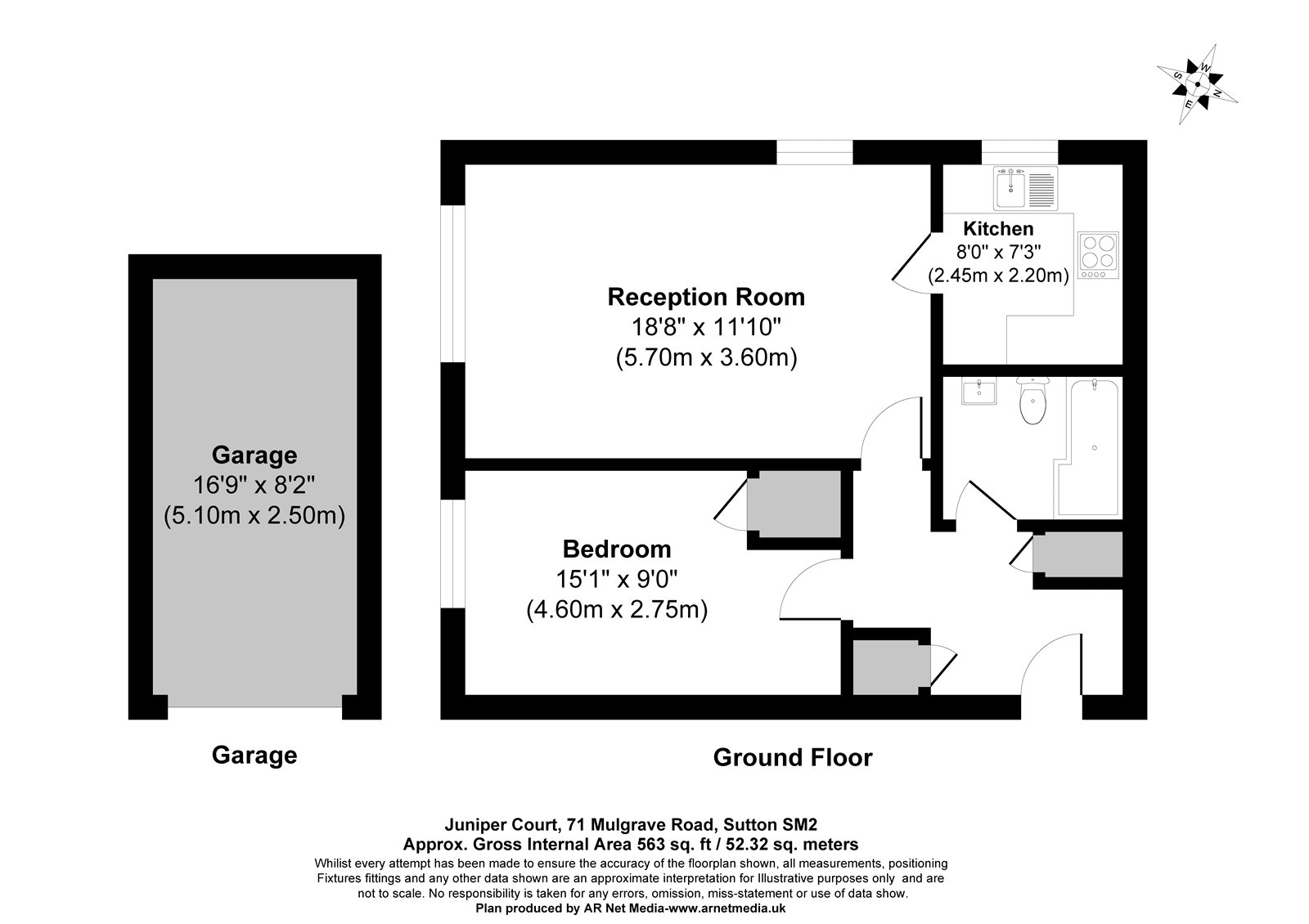14 Juniper Court, 71, Mulgrave Road, Surrey floorplan