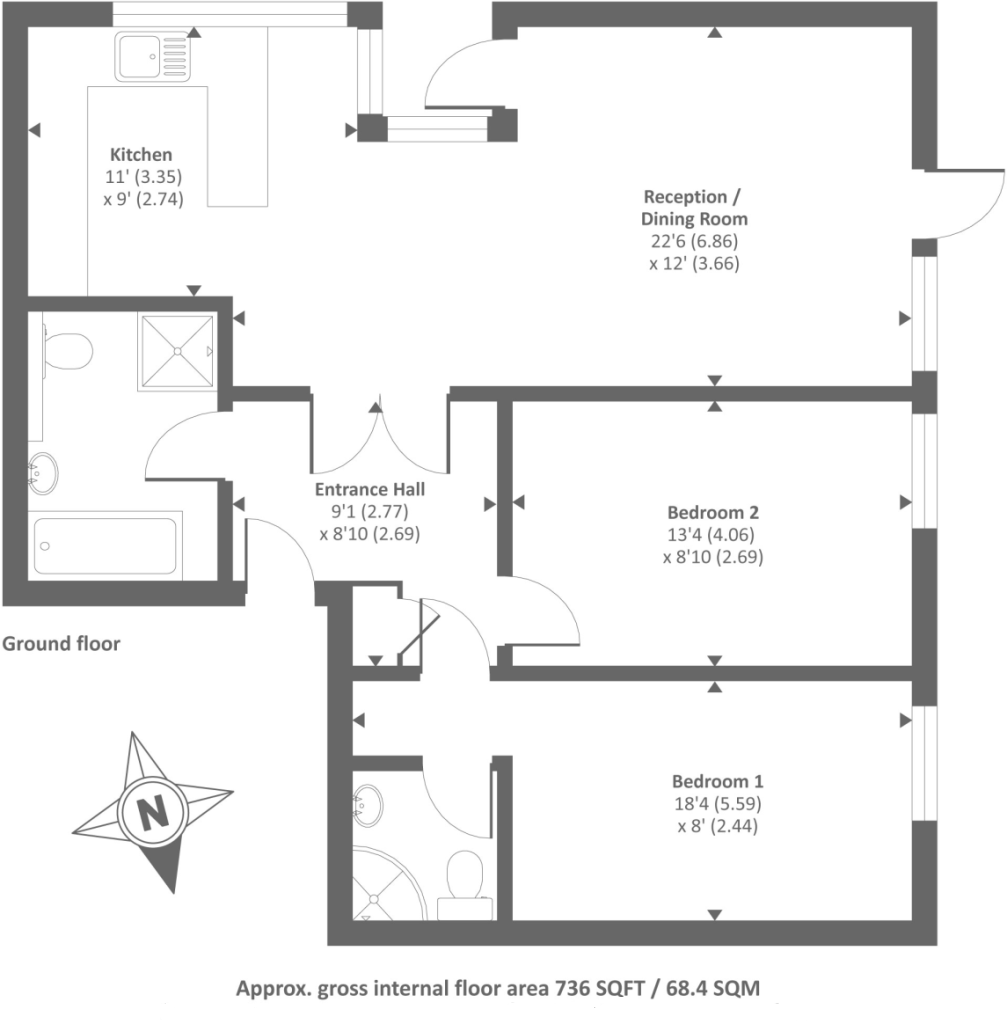 73, Peregrine Road, Sunbury On Thames floorplan