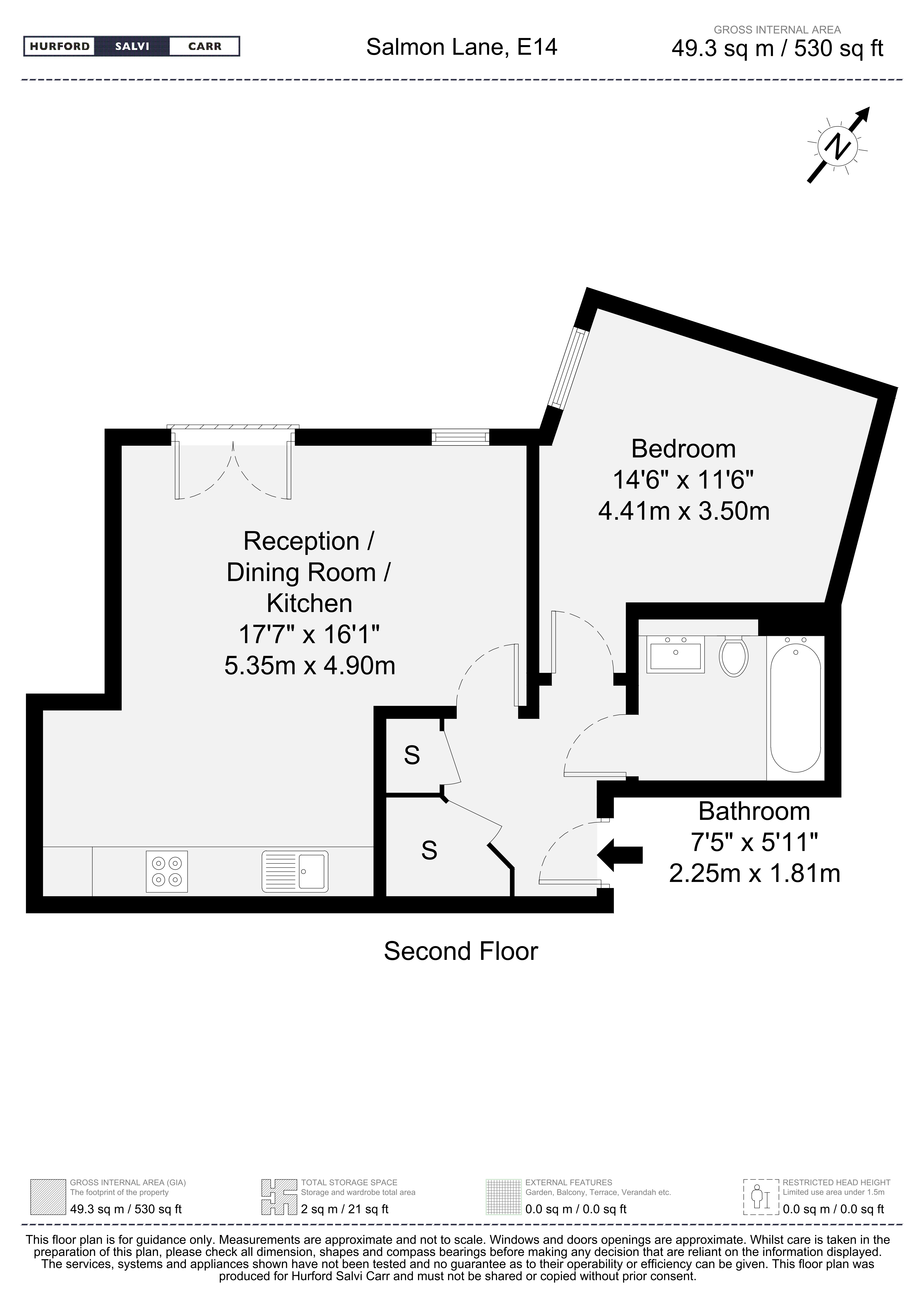 Flat 9, 100, Salmon Lane, Limehouse floorplan