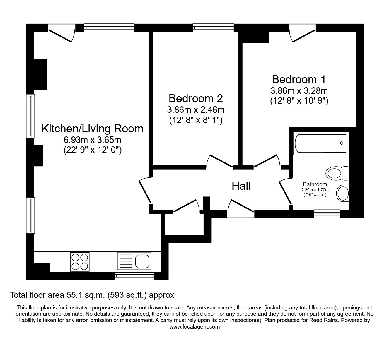 Blantyre Street, Manchester M15, 2 bedroom flat to rent 66517709