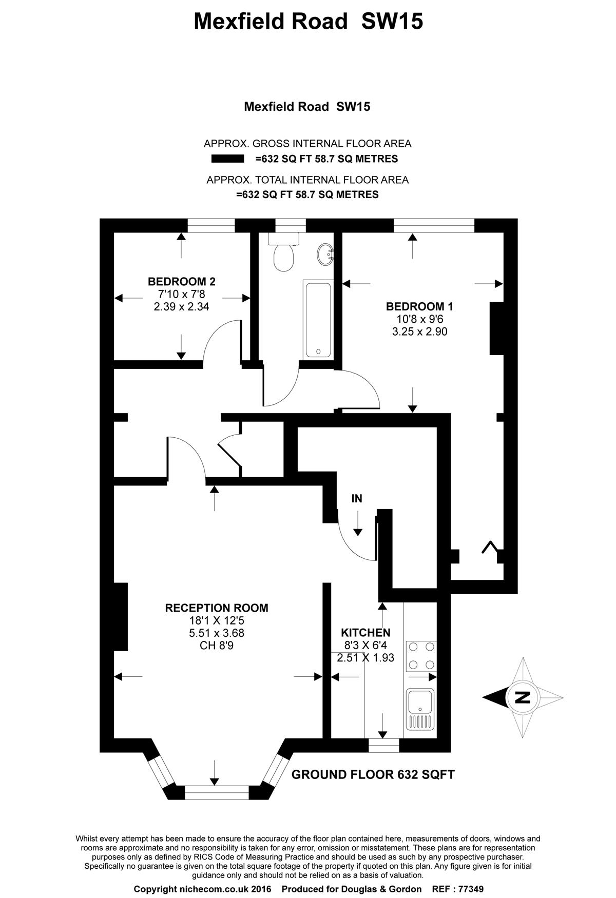 2 Bedrooms Flat to rent in Mexfield Road, London SW15