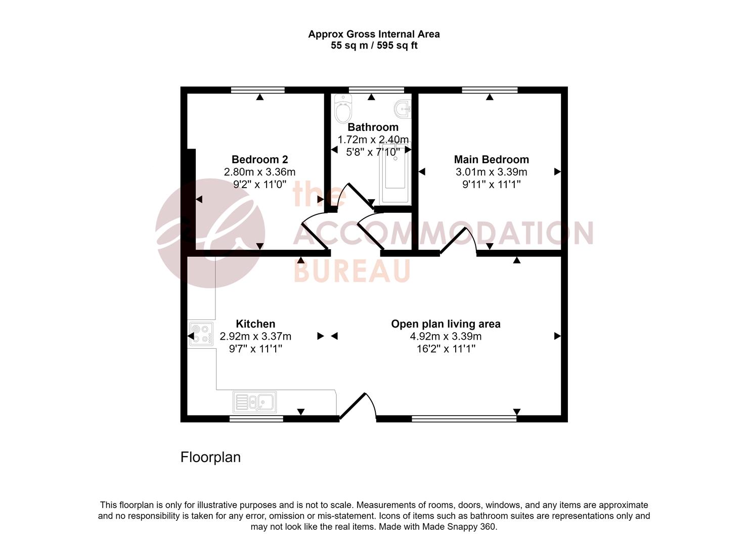 First Floor Flat, 1, Plas Newydd Avenue, Bodmin floorplan