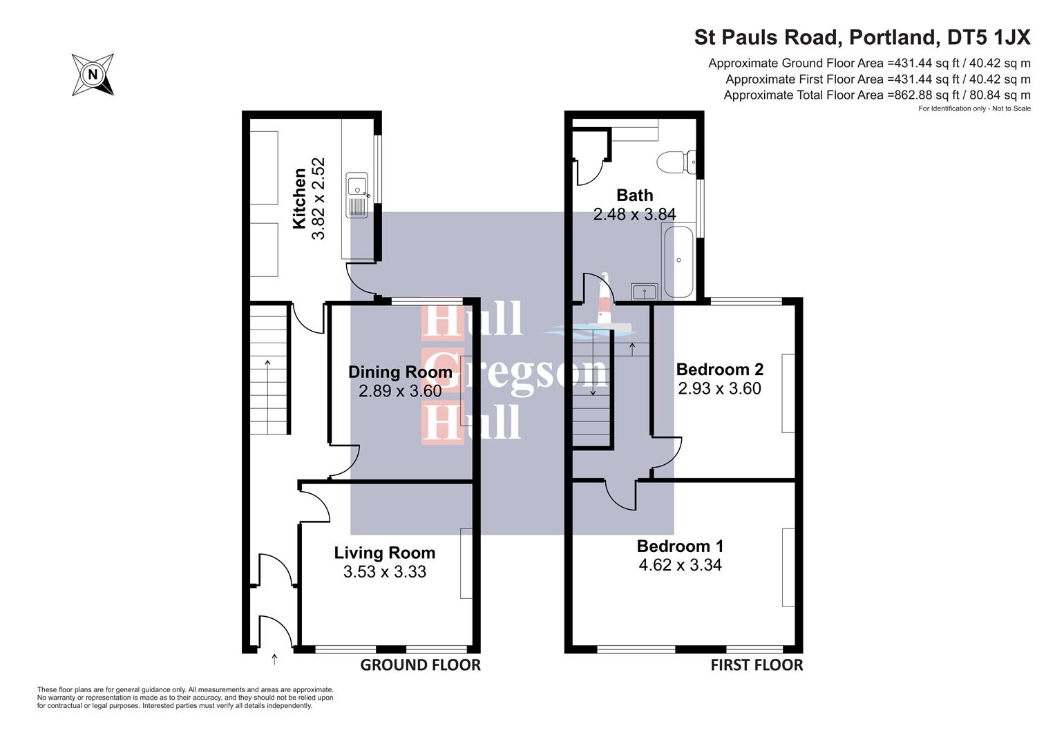5,, St. Pauls Road, Portland floorplan