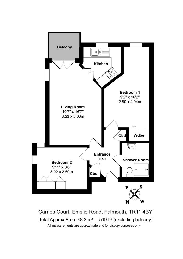 14 Carnes Court, Emslie Road, Falmouth floorplan