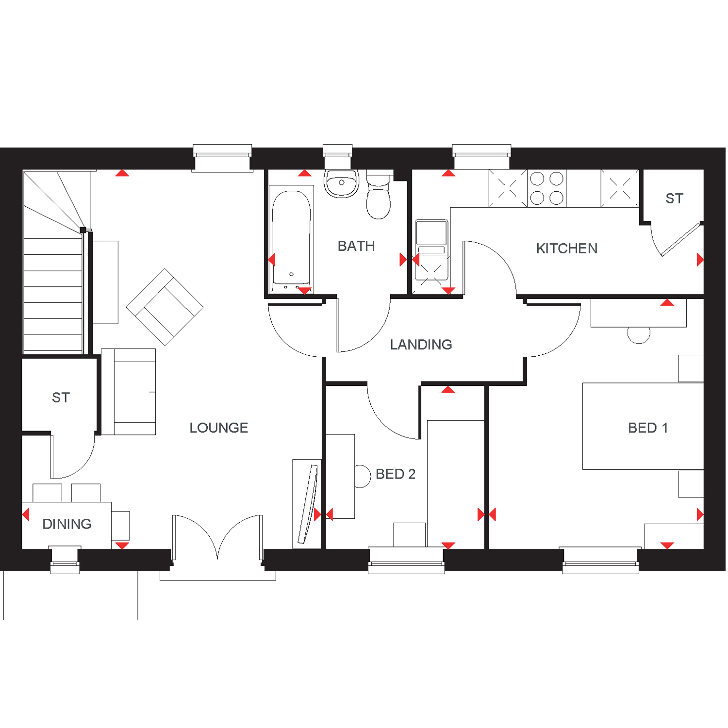 2 Bedrooms Detached house for sale in 