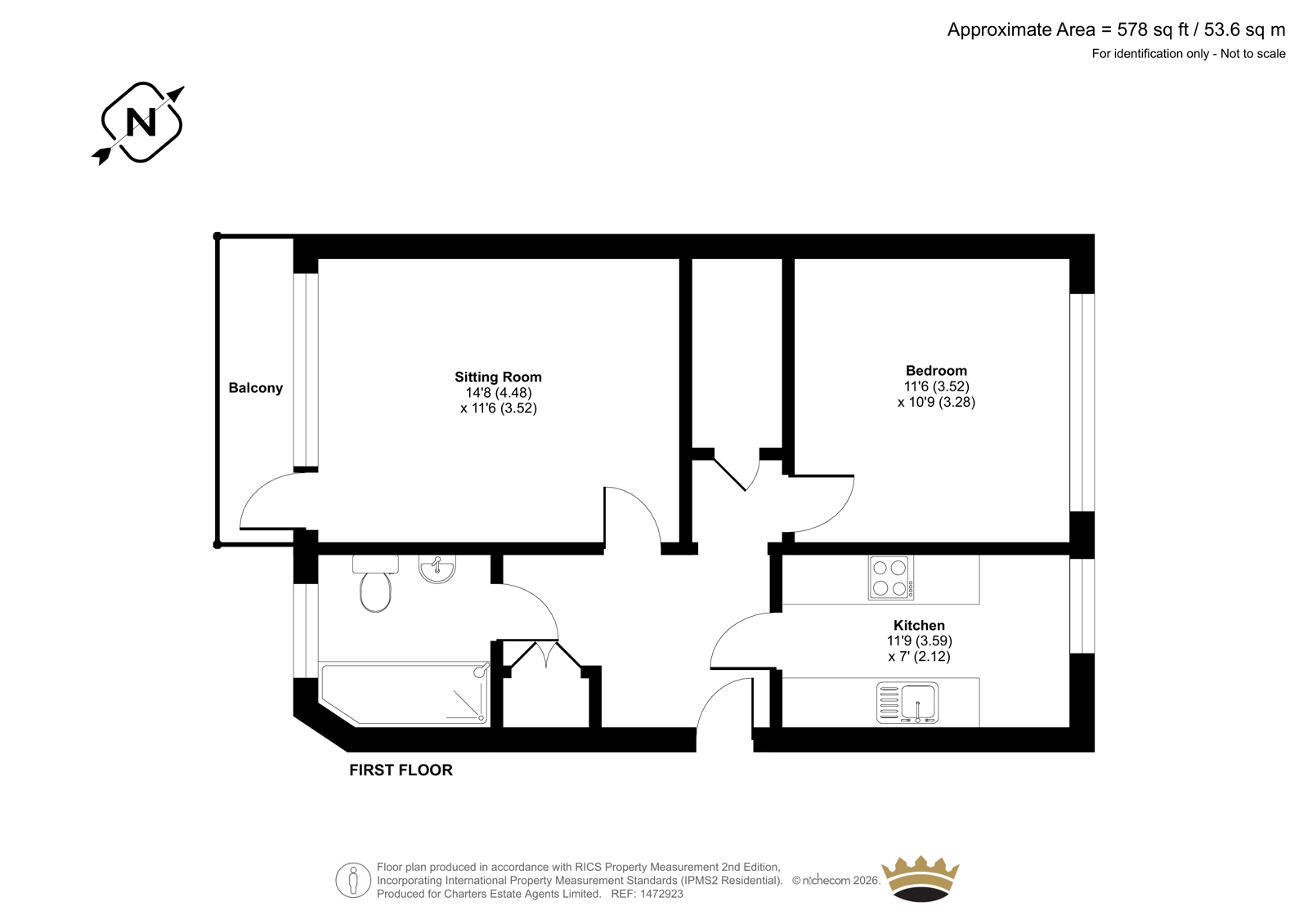 Flat 12, Alders House, 54, Redlands Lane, Hampshire floorplan