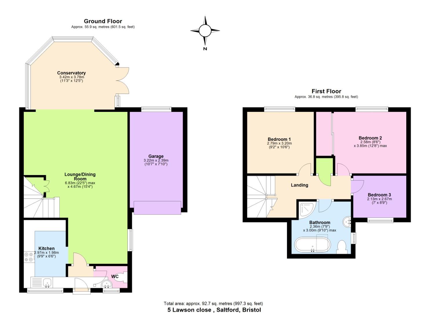 5, Lawson Close, Bristol floorplan