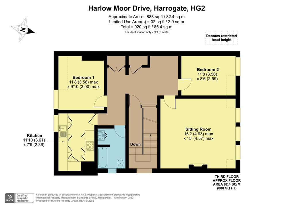 Flat 3, 36, Harlow Moor Drive, Harrogate floorplan
