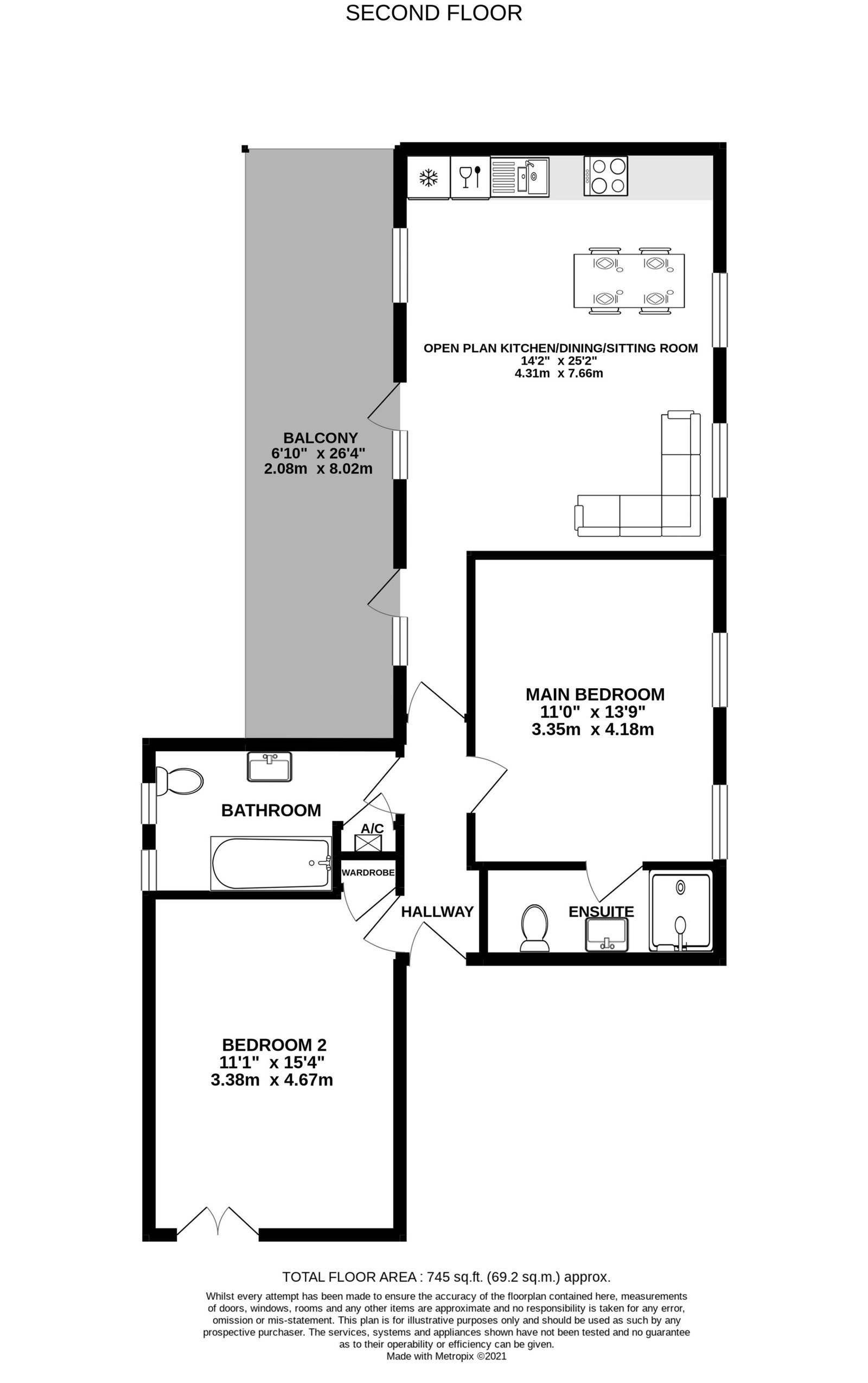 3, Offa Court, Hereford floorplan