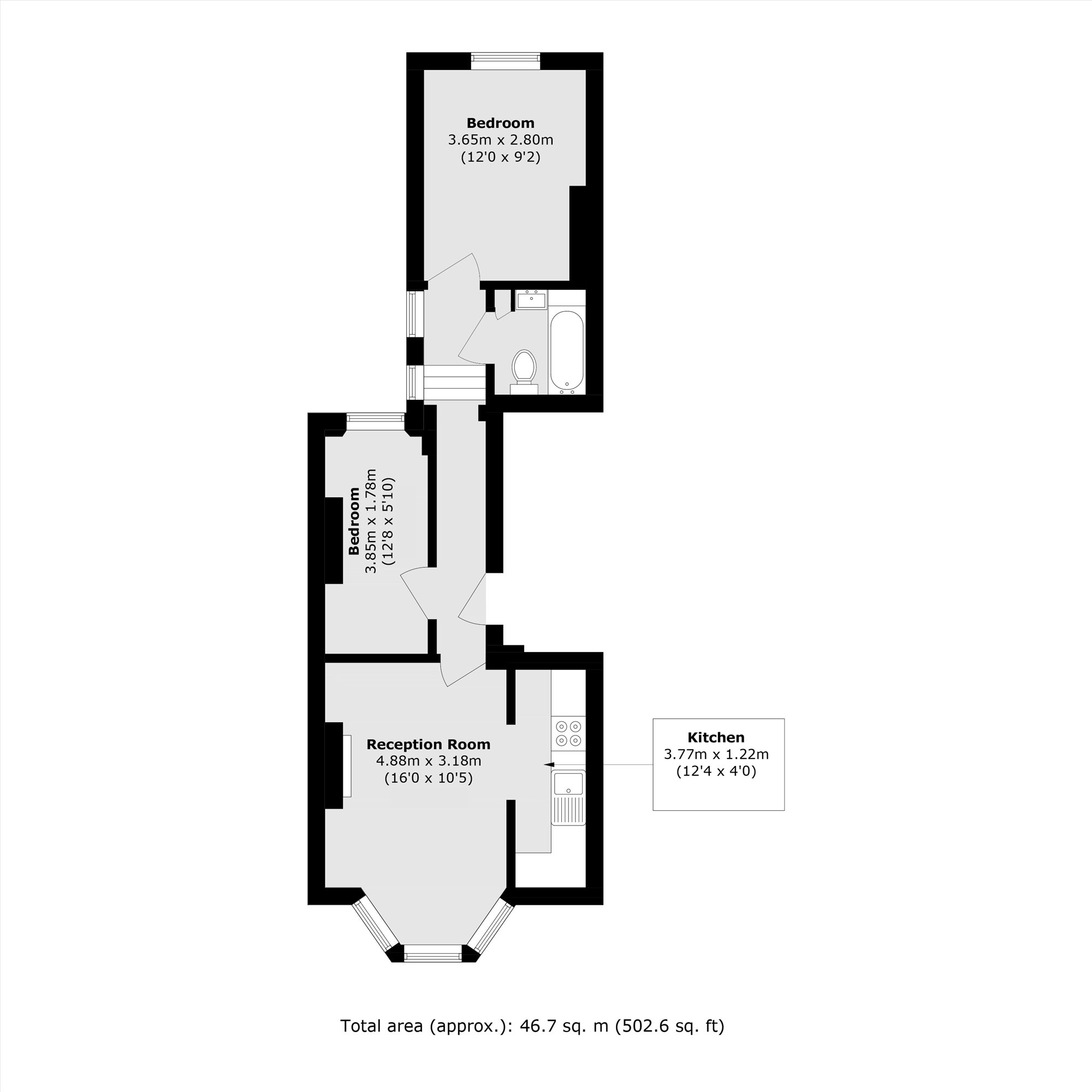1st Floor Flat, 13, Charteris Road, London floorplan
