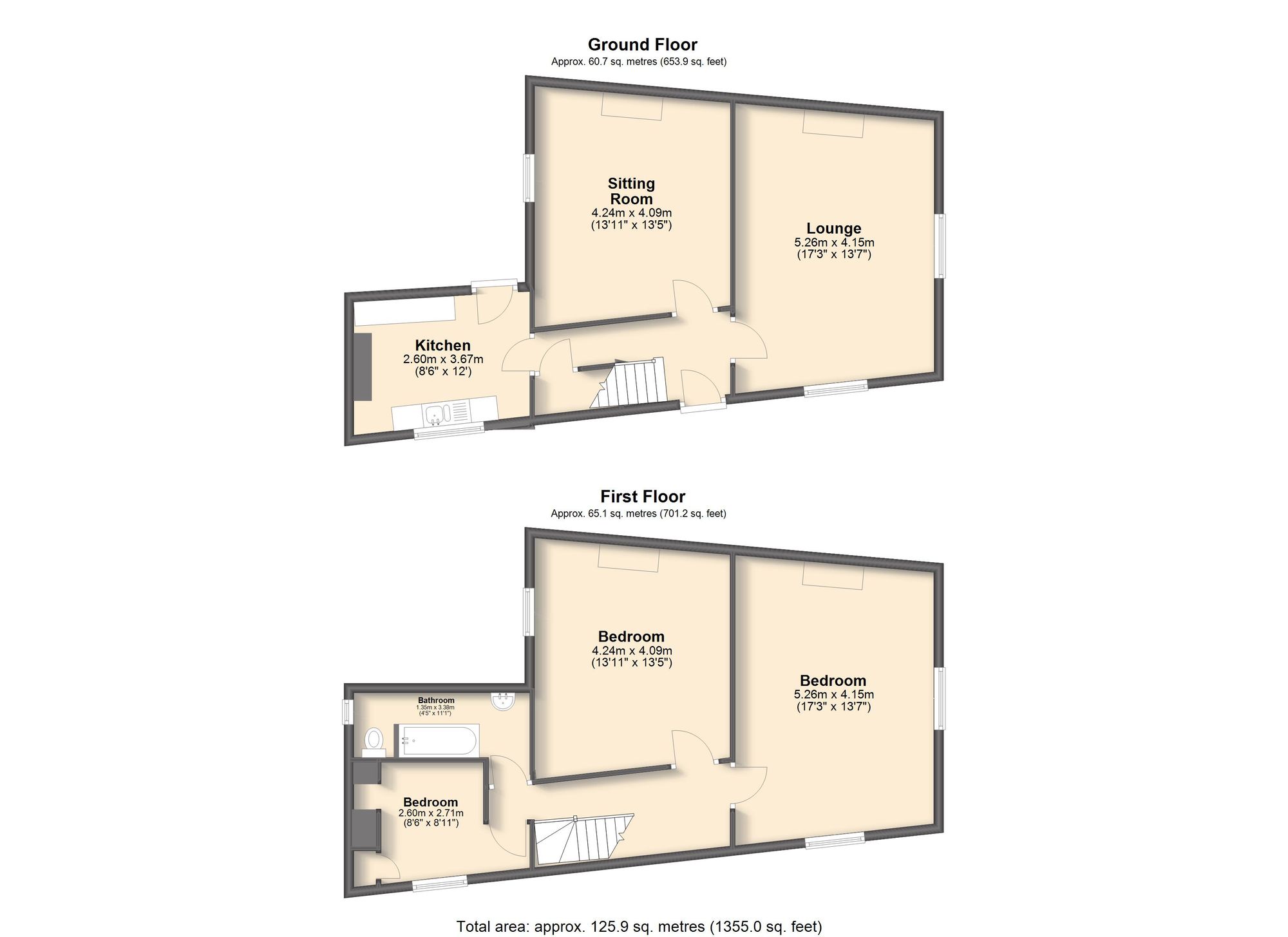 52 Brunswick Street, Sheffield floorplan