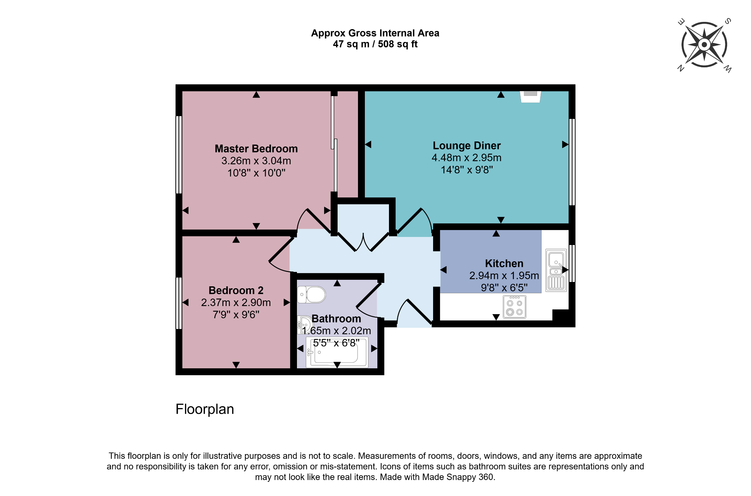 7 Rugby Court, Grantham floorplan