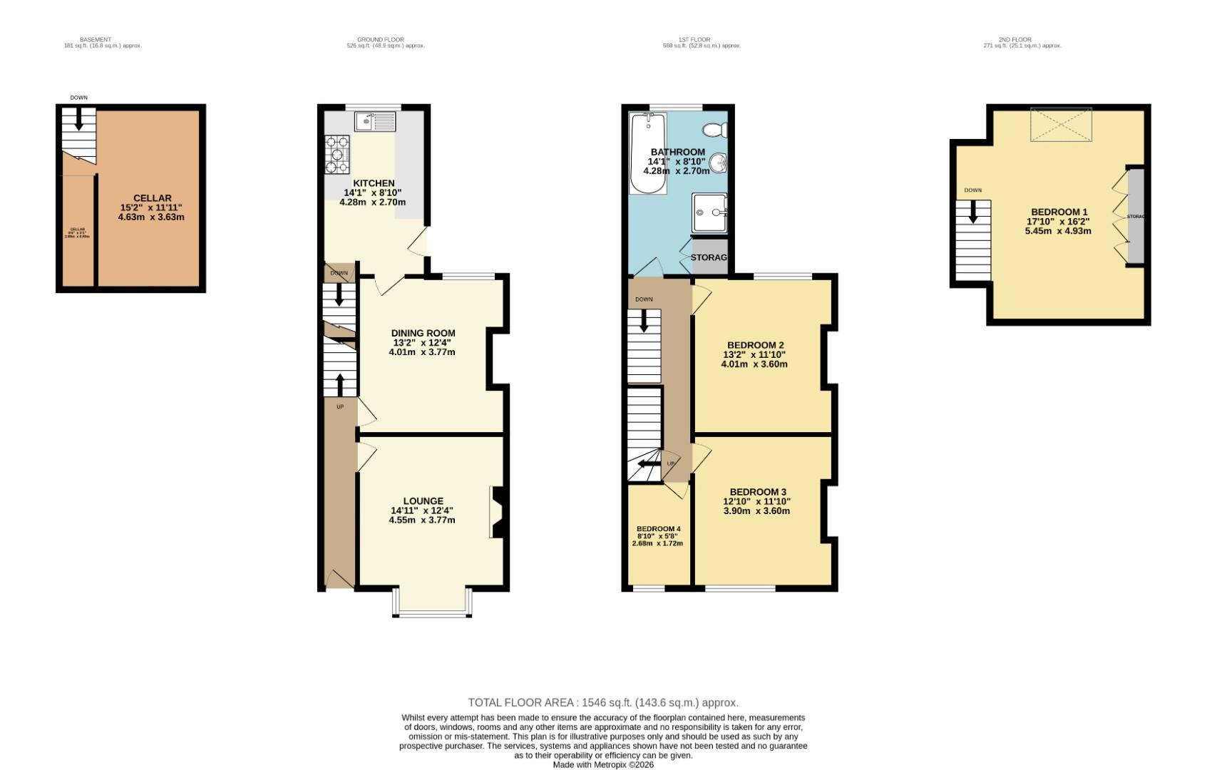 129, Northfield Road, Sheffield floorplan