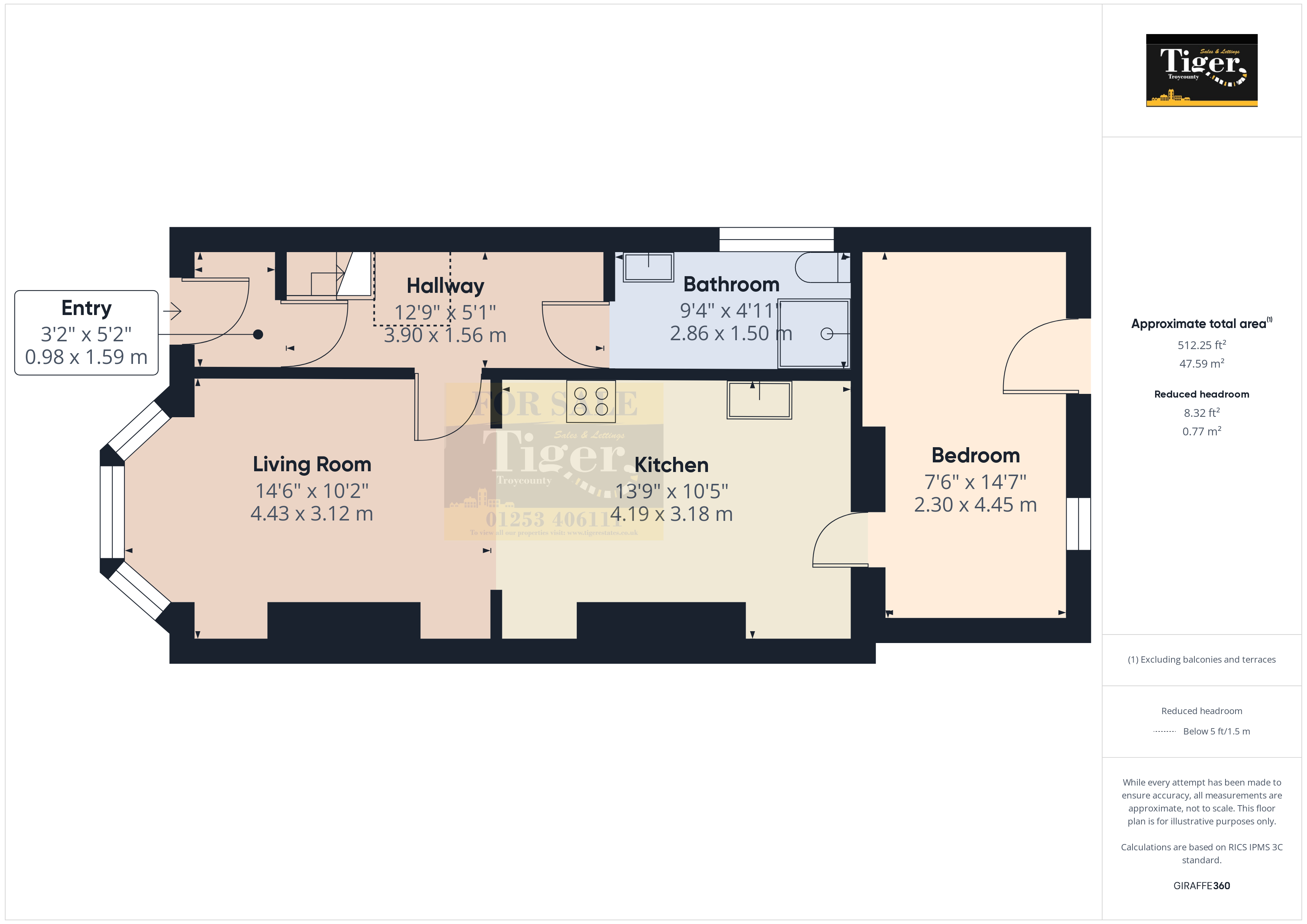 Flat 1, 13, Vernon Avenue, Blackpool floorplan