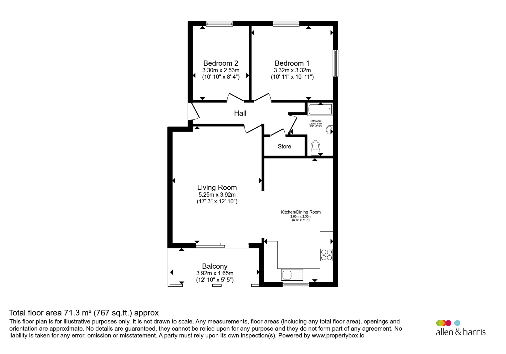Flat 17, Gay Court, London Road West, Bath floorplan