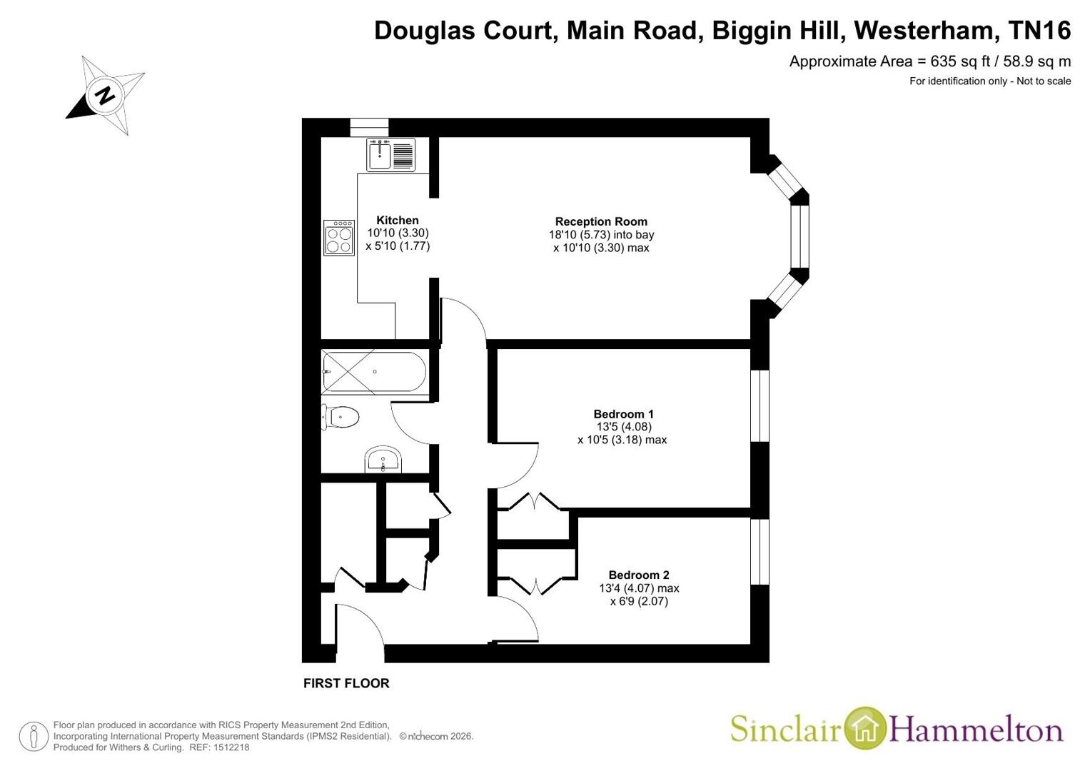 Flat 22, Douglas Court, Main Road, Biggin Hill floorplan