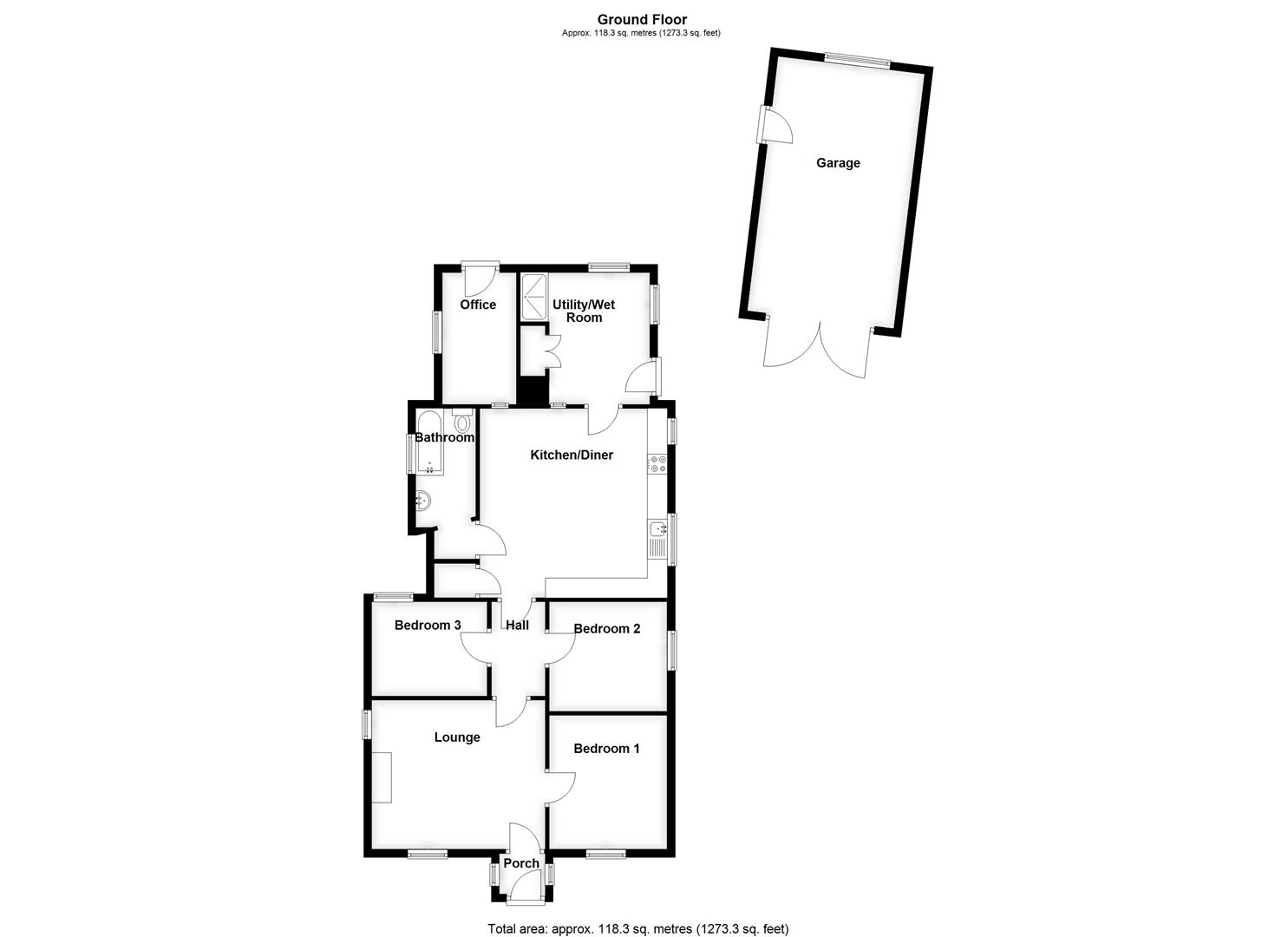39, Branches Lane, Spalding floorplan