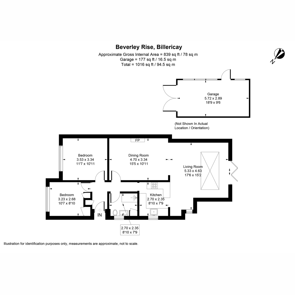 13, Beverley Rise, Billericay floorplan