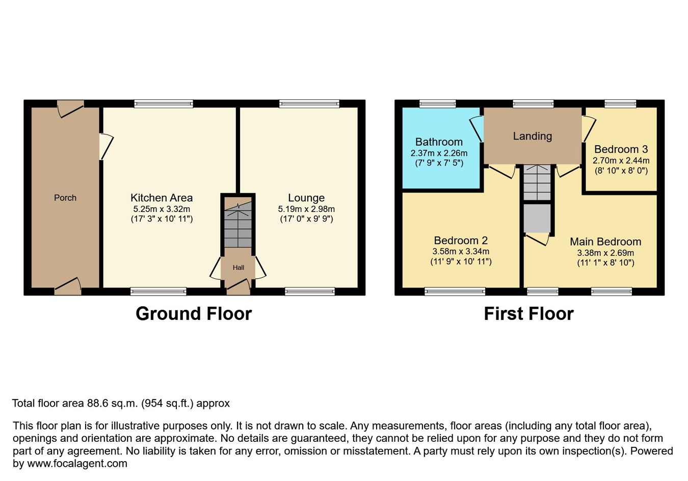 19, Nostell Lane, Wakefield floorplan
