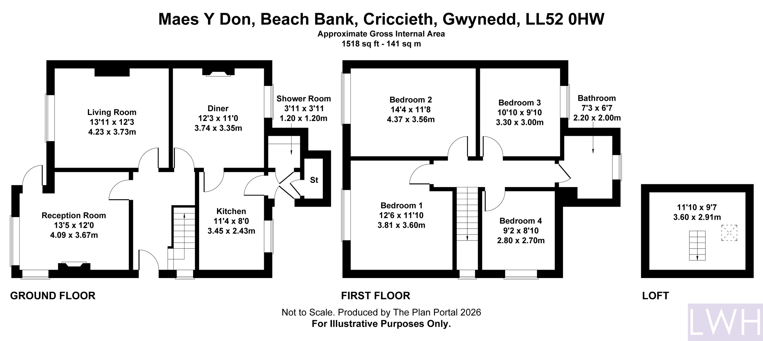 Maes-Y-Don, Criccieth floorplan