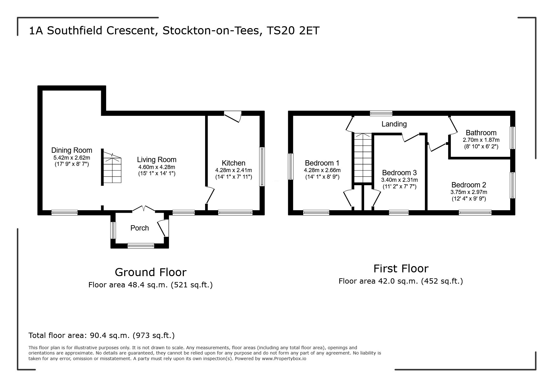 1A, Southfield Crescent, Stockton-on-Tees floorplan