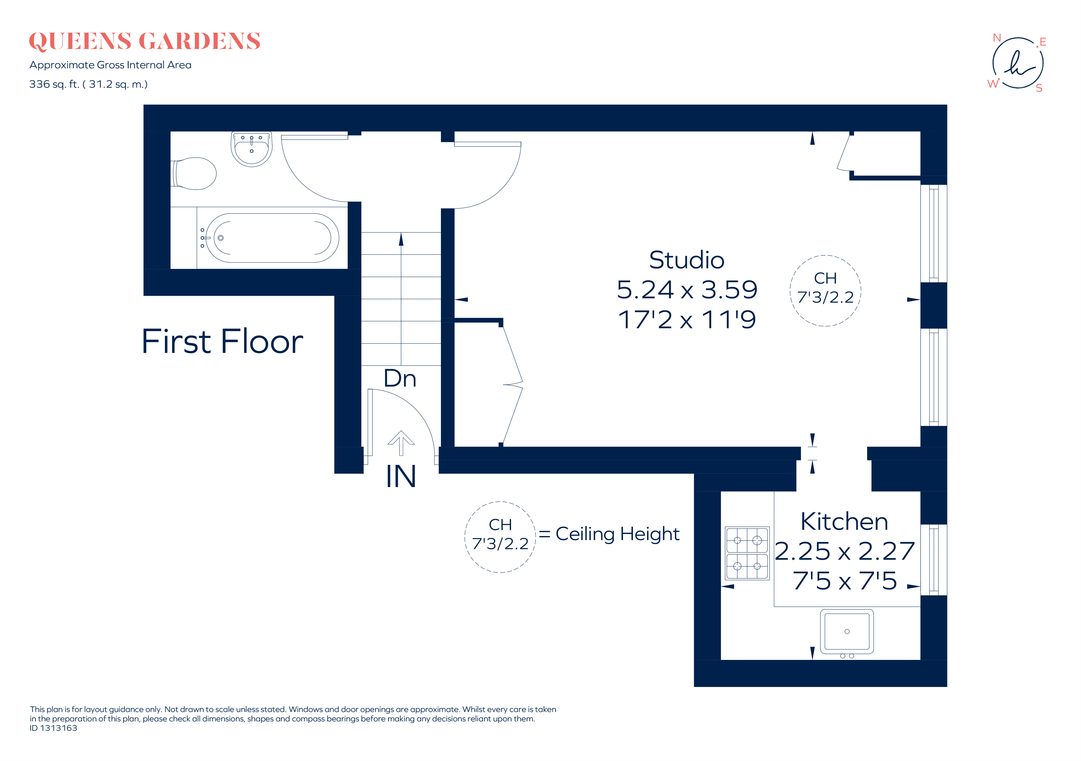 Flat 2, 39, Queen's Gardens, London floorplan