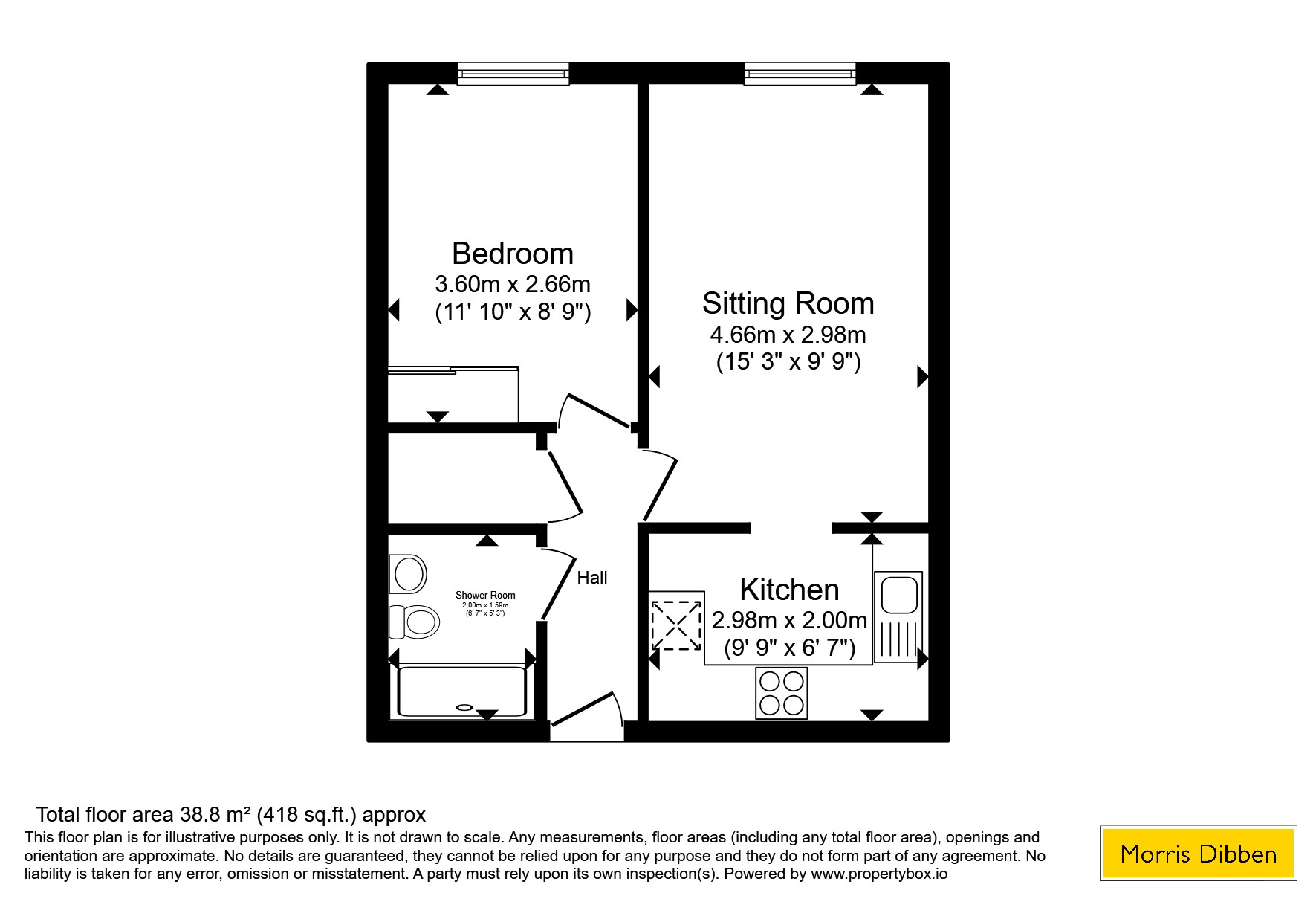 Flat 19, Mansion Court 50-52,, Granada Road, Hampshire floorplan