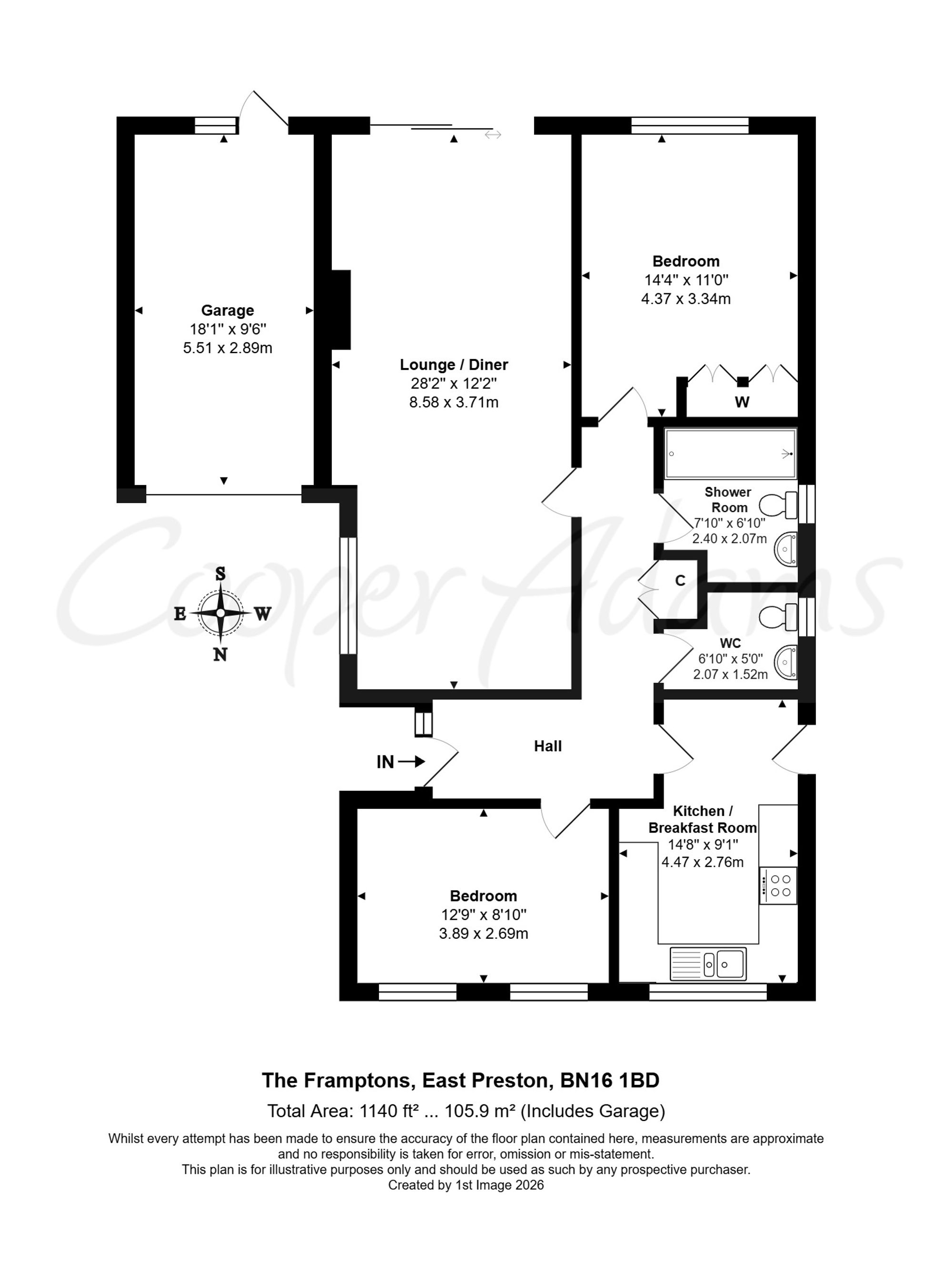 12 The Framptons, Littlehampton floorplan