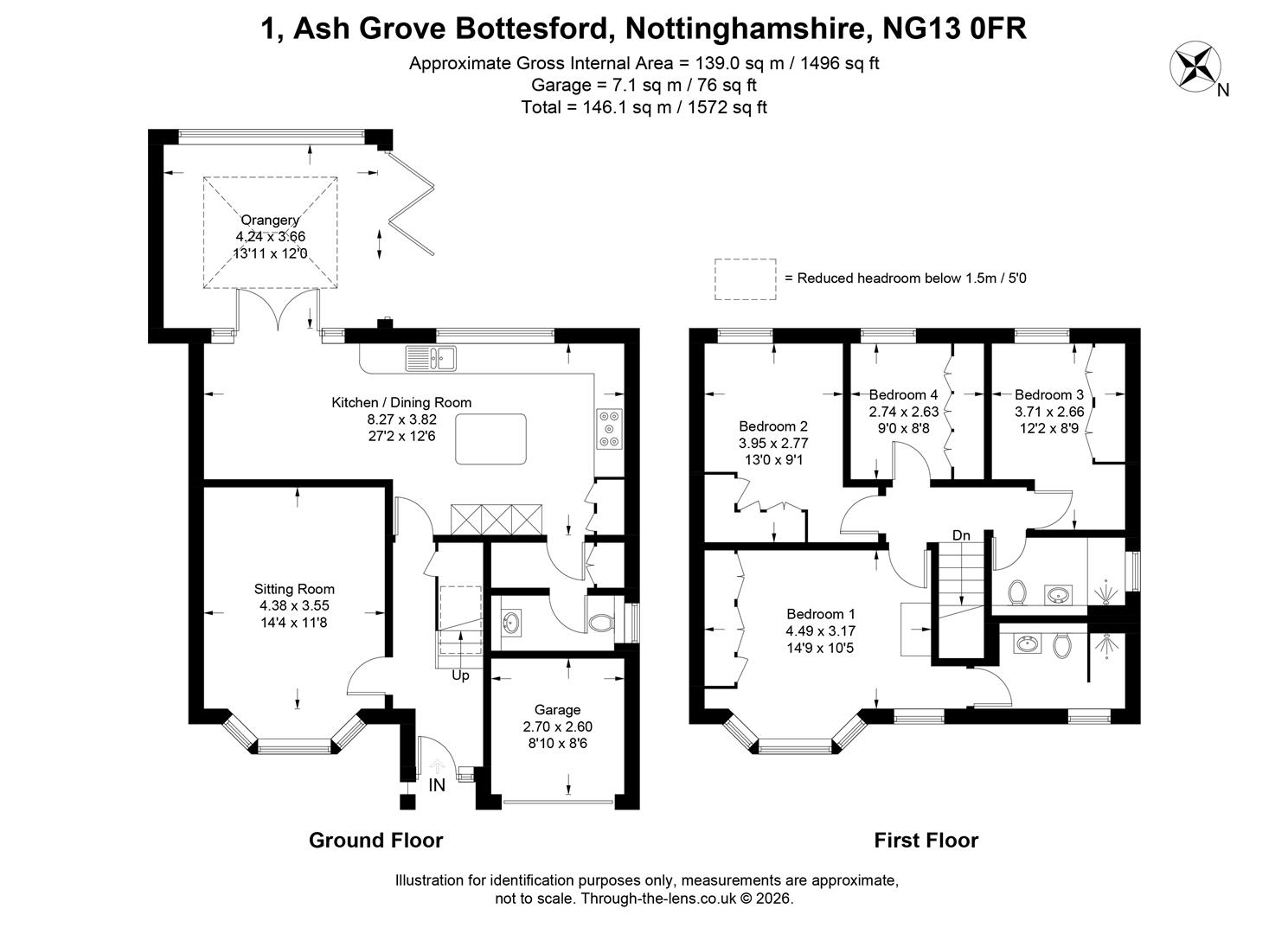 1, Ash Grove, Nottinghamshire floorplan