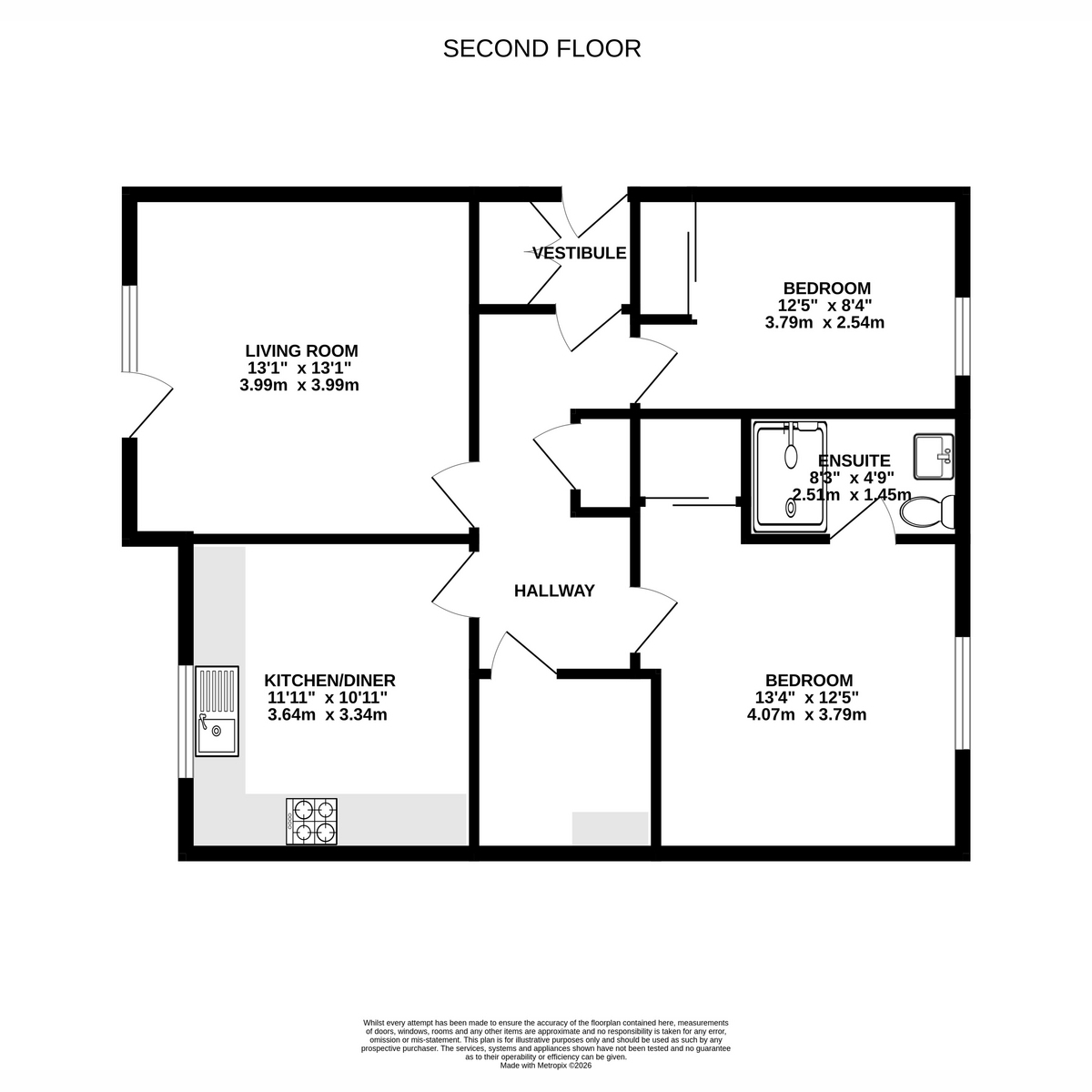 Flat 32, Riverview, Portland Place, Inverness floorplan