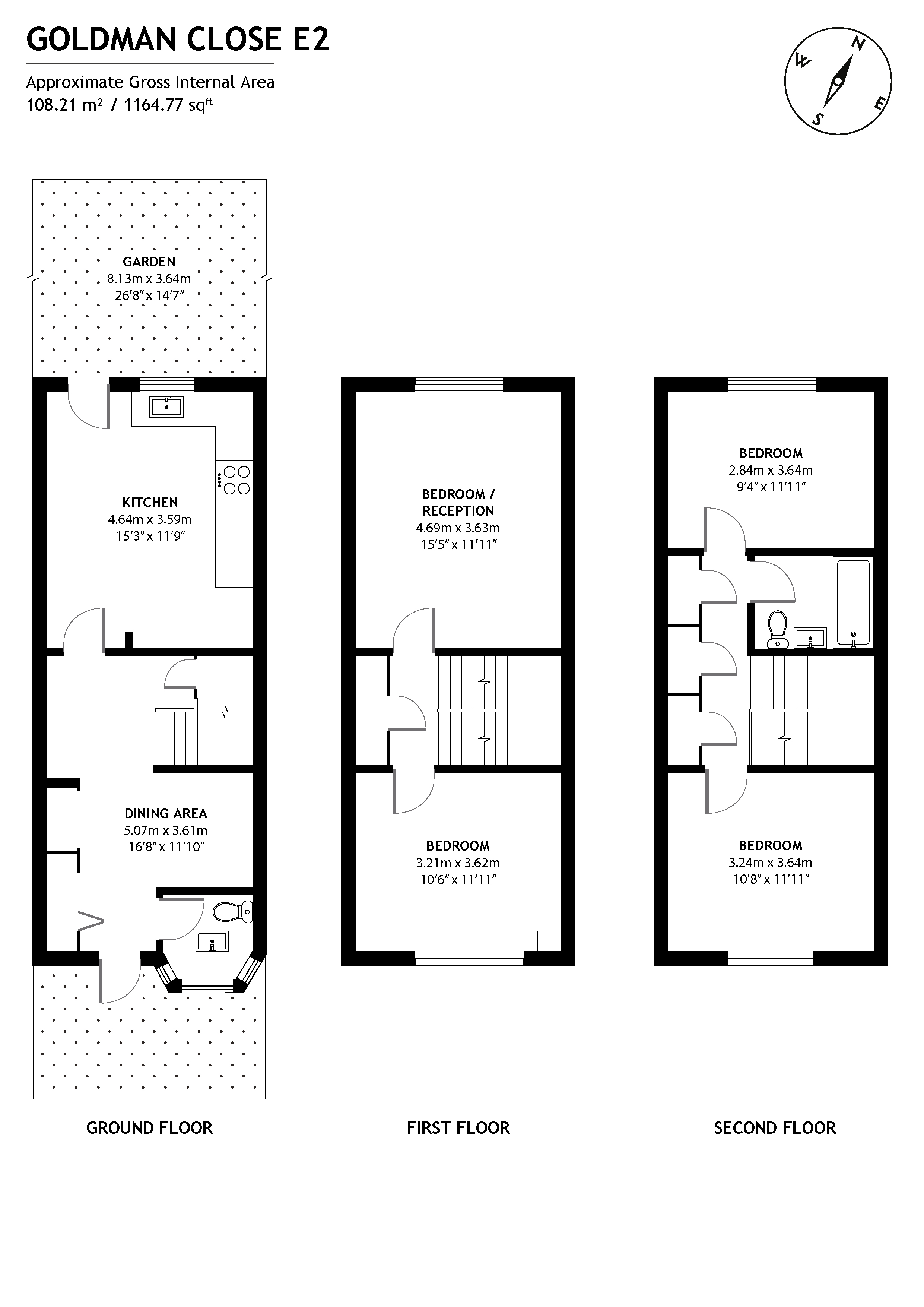 Goldman Close, Bethnal Green, London E2, 4 bedroom terraced house for