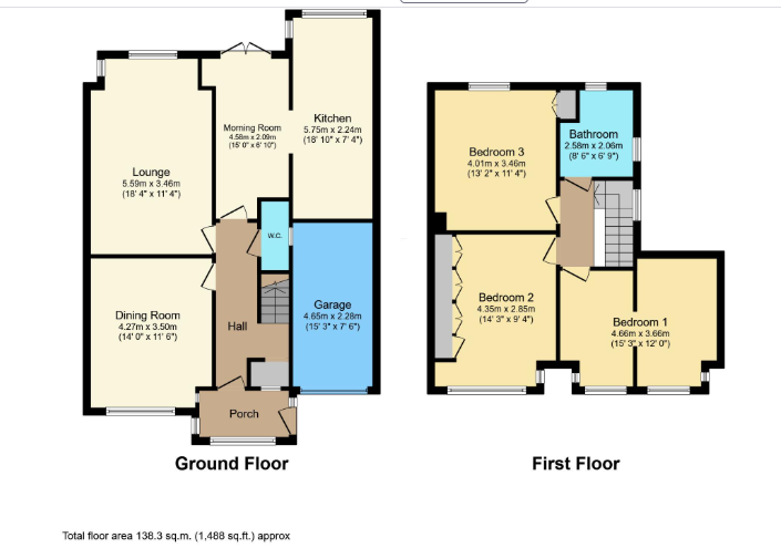 88, Claremont Avenue, Maghull floorplan