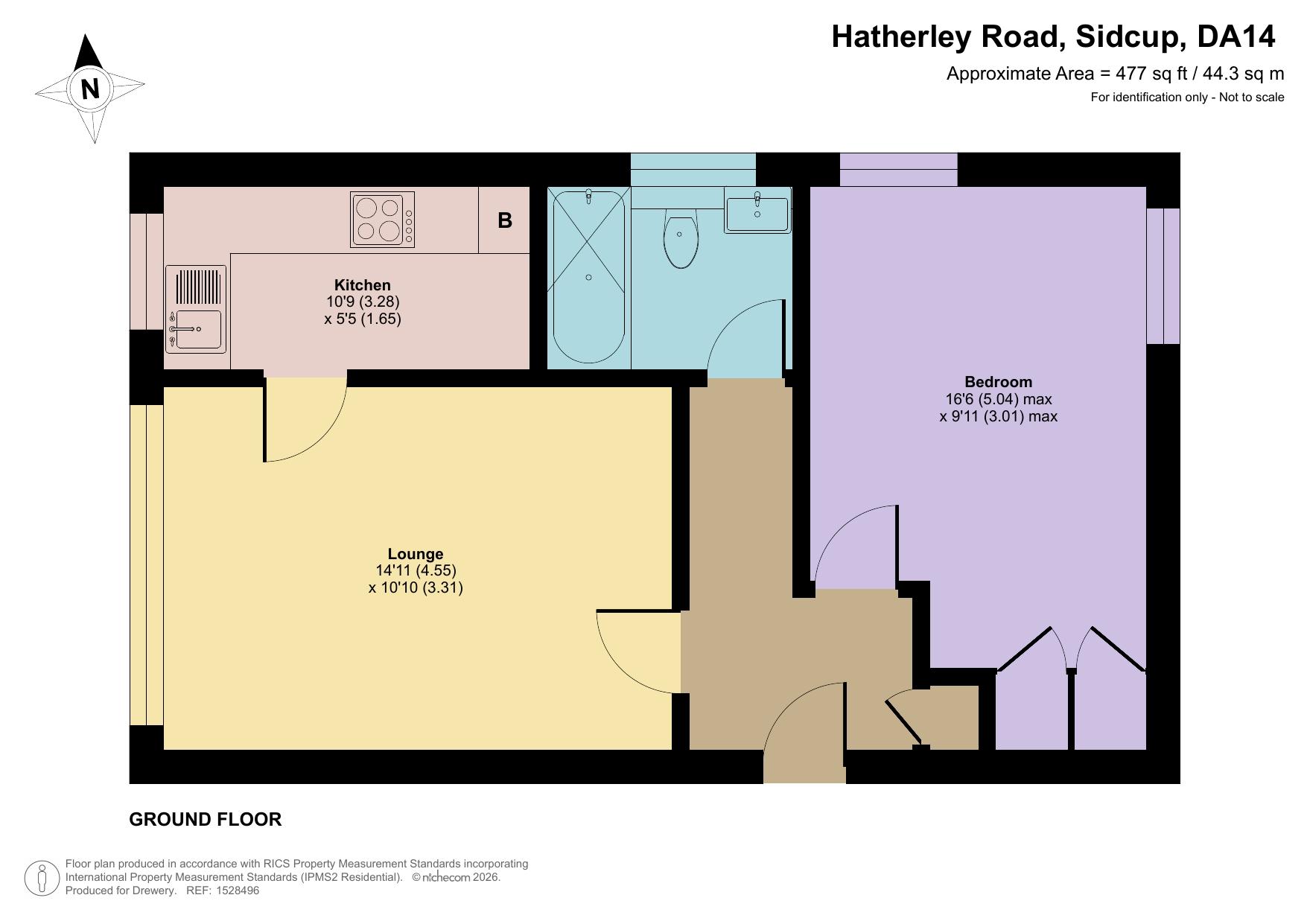 Flat 1 Ballard Court, Hatherley Road, Sidcup floorplan