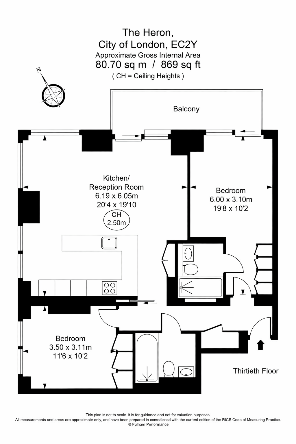 3001, The Heron, London floorplan