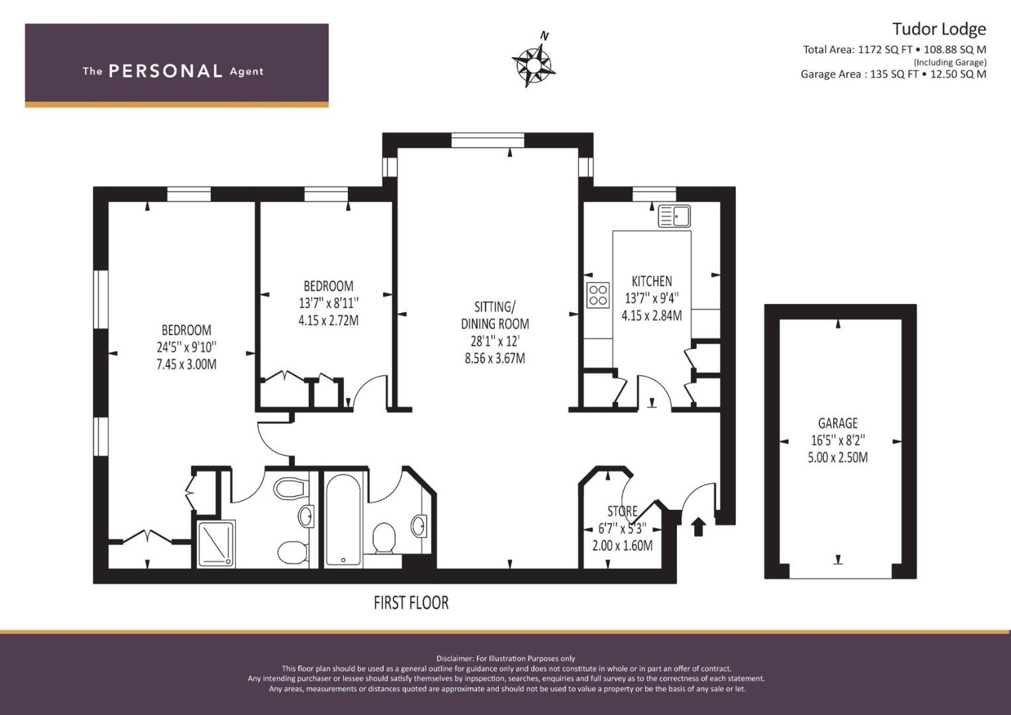 Flat 5, Tudor Lodge St. Monicas Road, Tadworth floorplan
