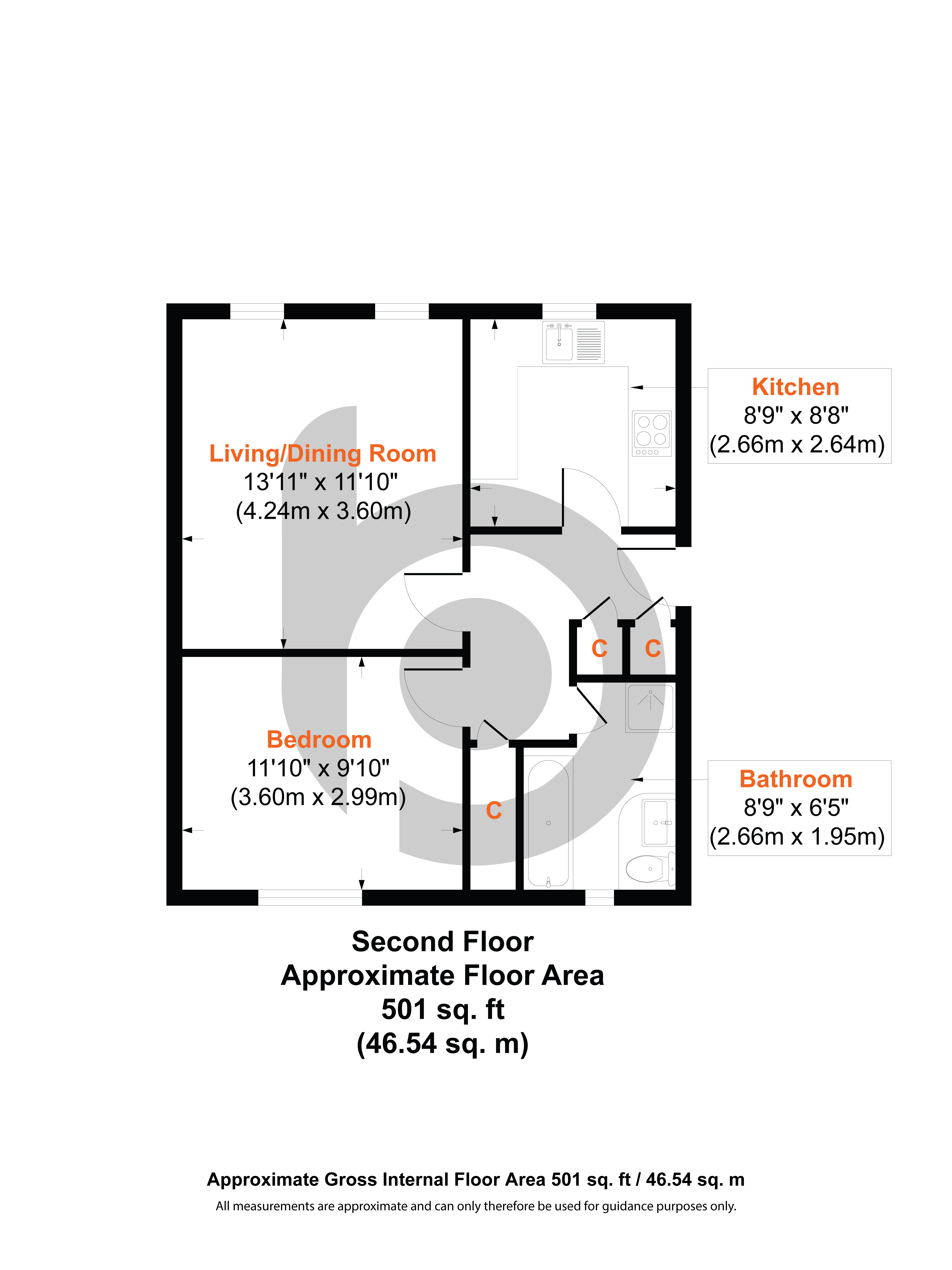 Flat 3, Cassea Court, Weymouth floorplan