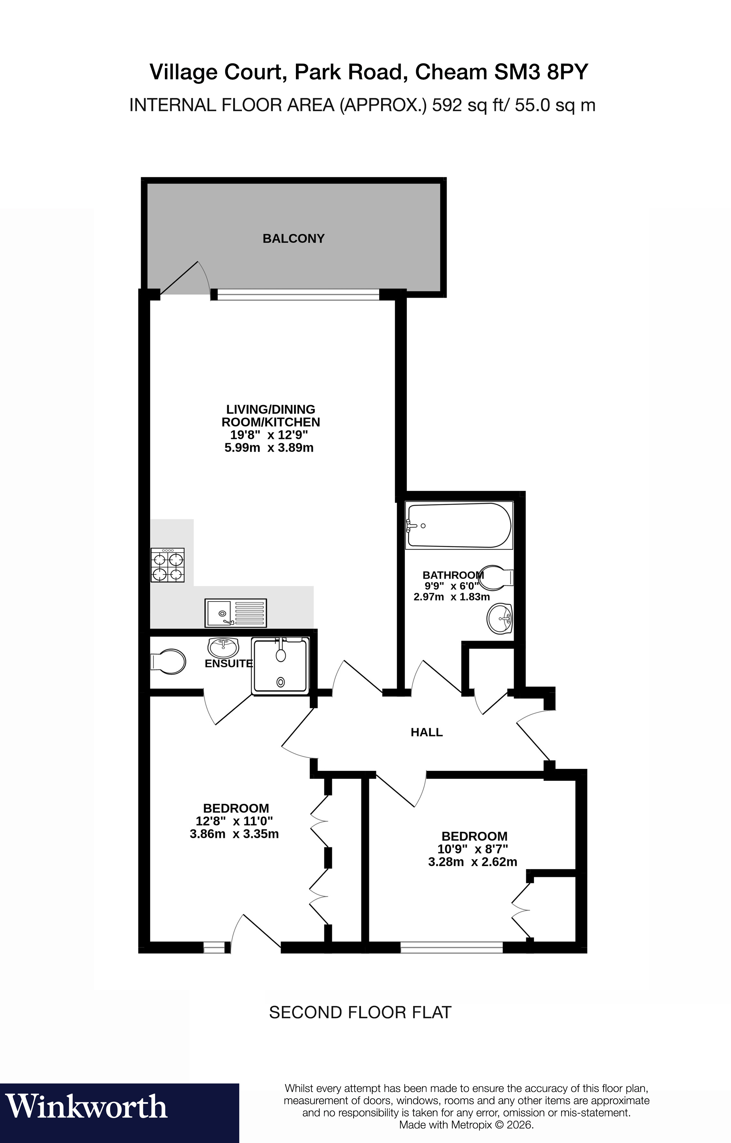 Flat 9, Village Court 25A,, Park Road, Sutton floorplan