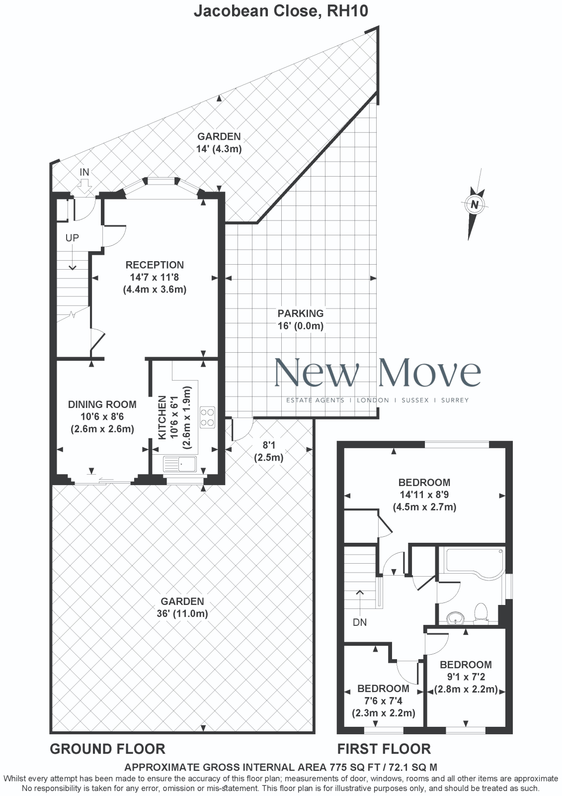 9 Jacobean Close, Maidenbower, Crawley floorplan