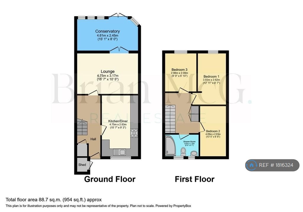 Selside, Rugby floorplan