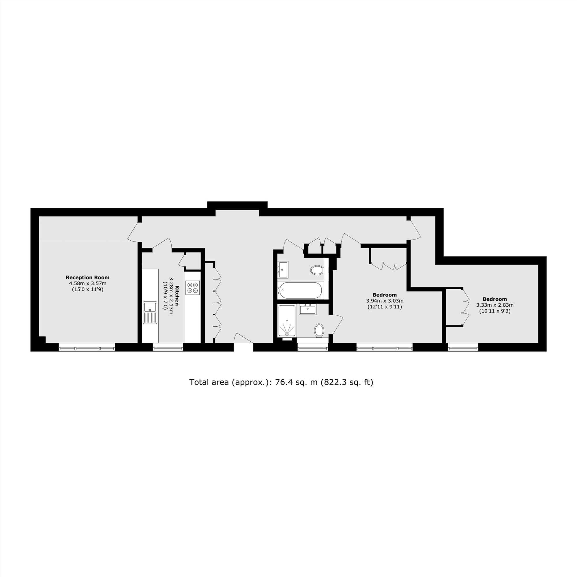 Flat 12A, Park Lodge, St. Johns Wood Park, London floorplan