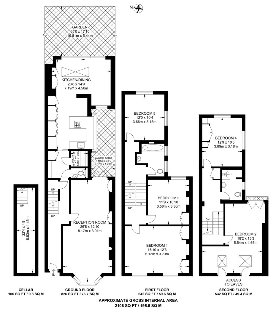 77, Upland Road, East Dulwich floorplan