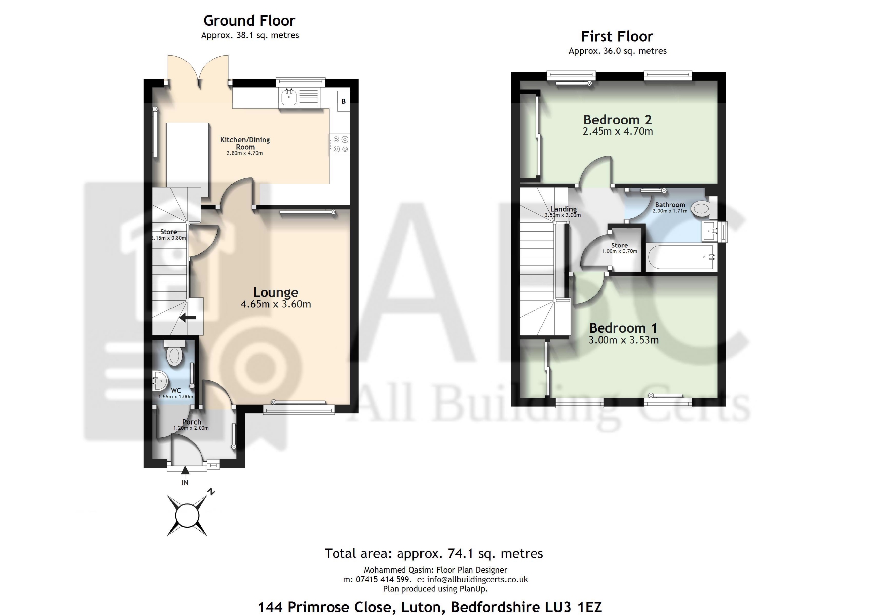 Luton, Luton floorplan