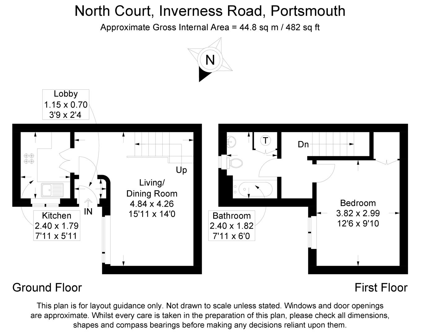 2 North Court, Inverness Road, Portsmouth floorplan
