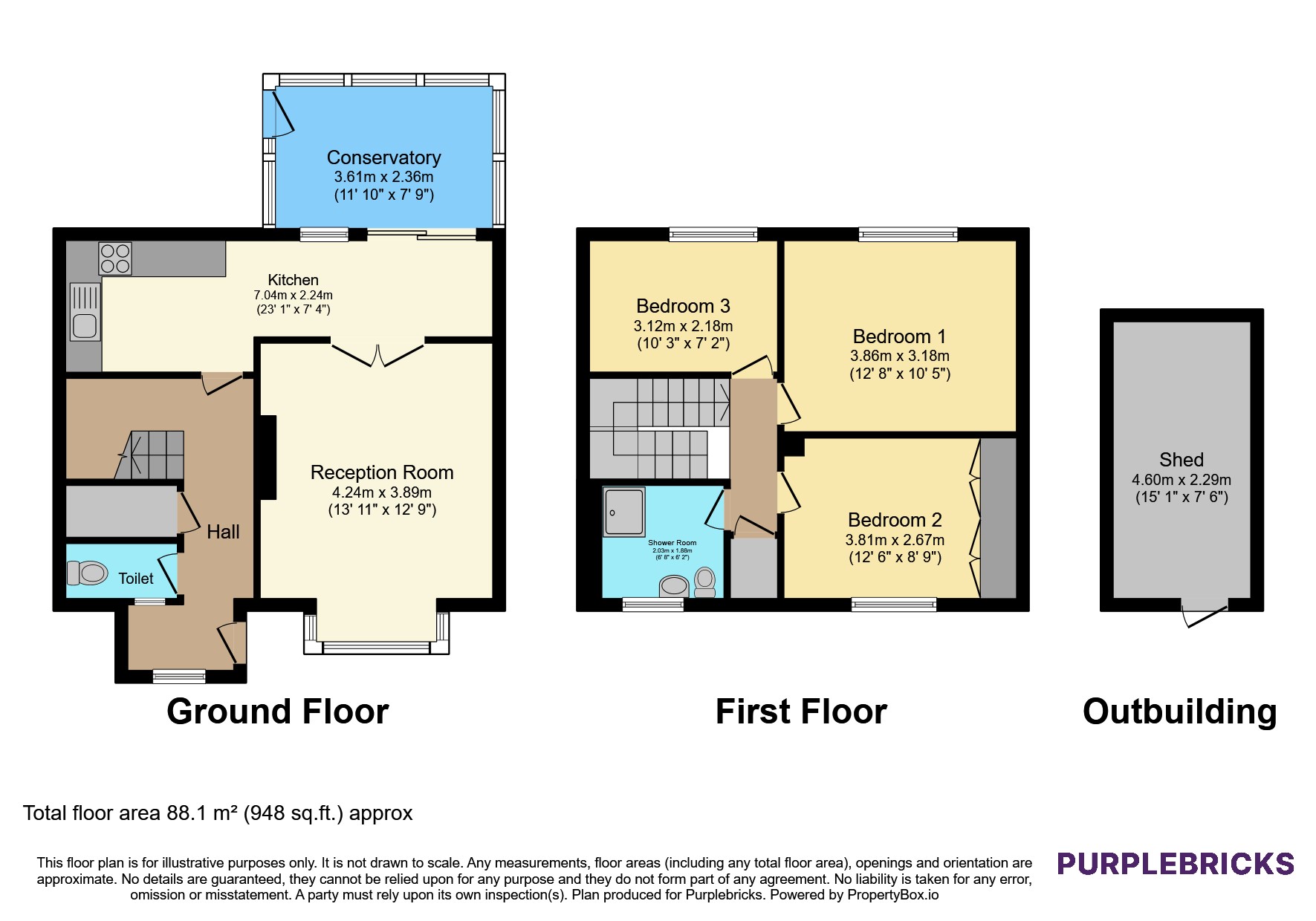 Bromley Close, Nottingham floorplan