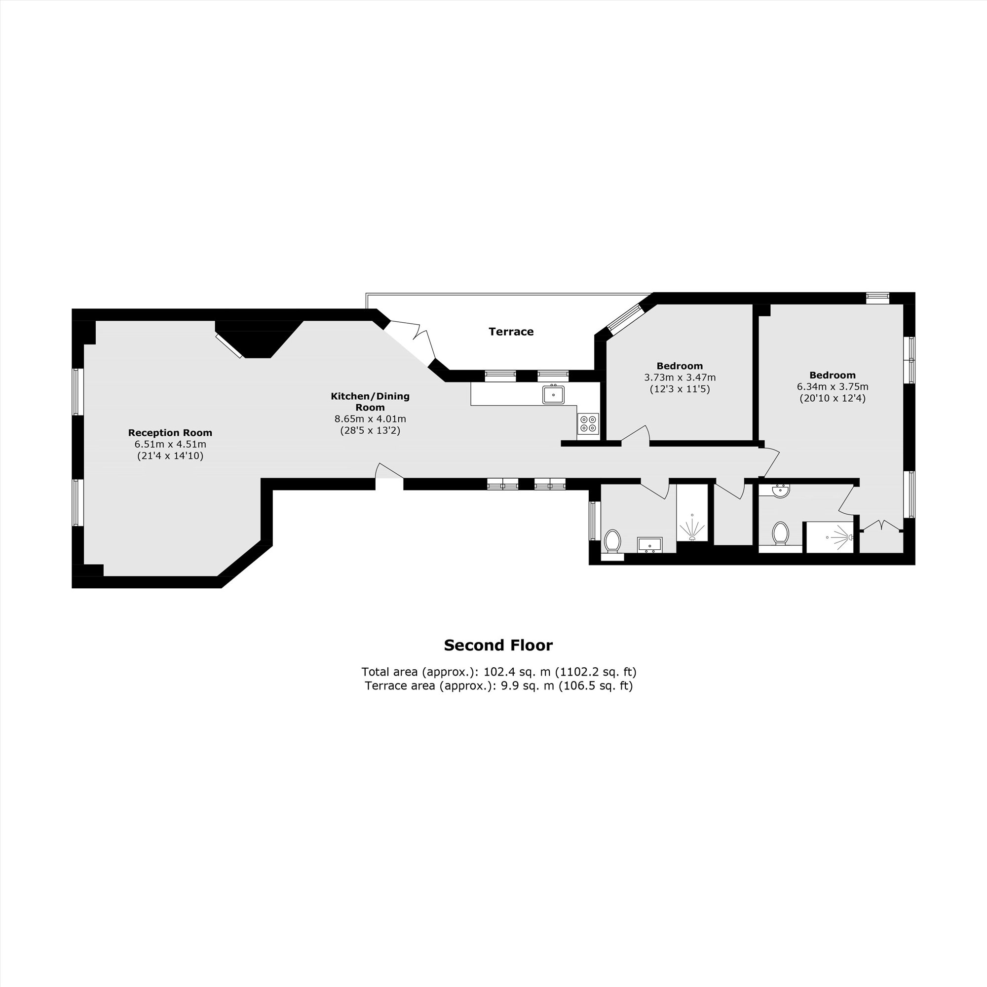 Flat B, 12A, Archer Street, London floorplan